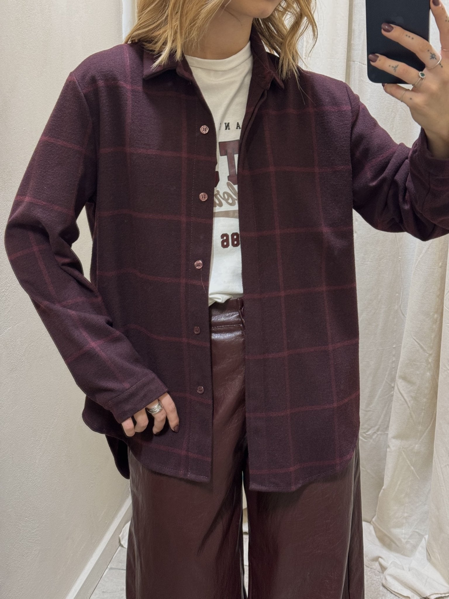 Camicia over a quadri in flanella MyD - GiuGiò | Shop online