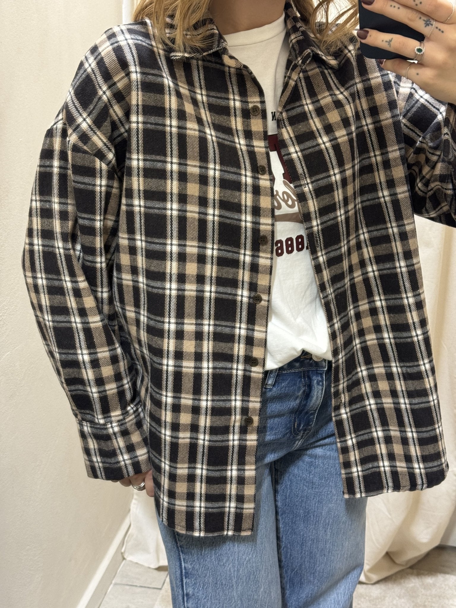 Camicia over a quadri in flanella MyD - GiuGiò | Shop online