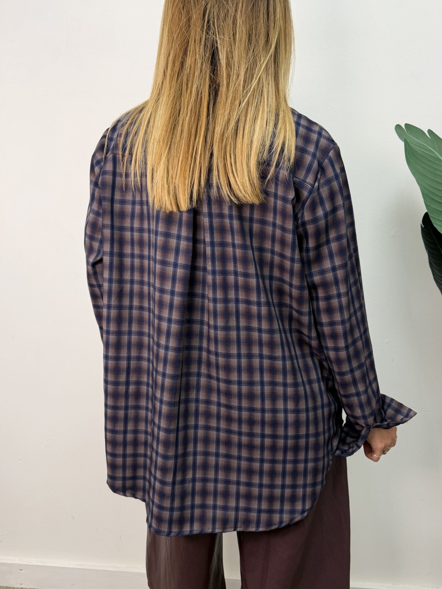 Camicia over check misto viscosa MyD - GiuGiò | Shop online