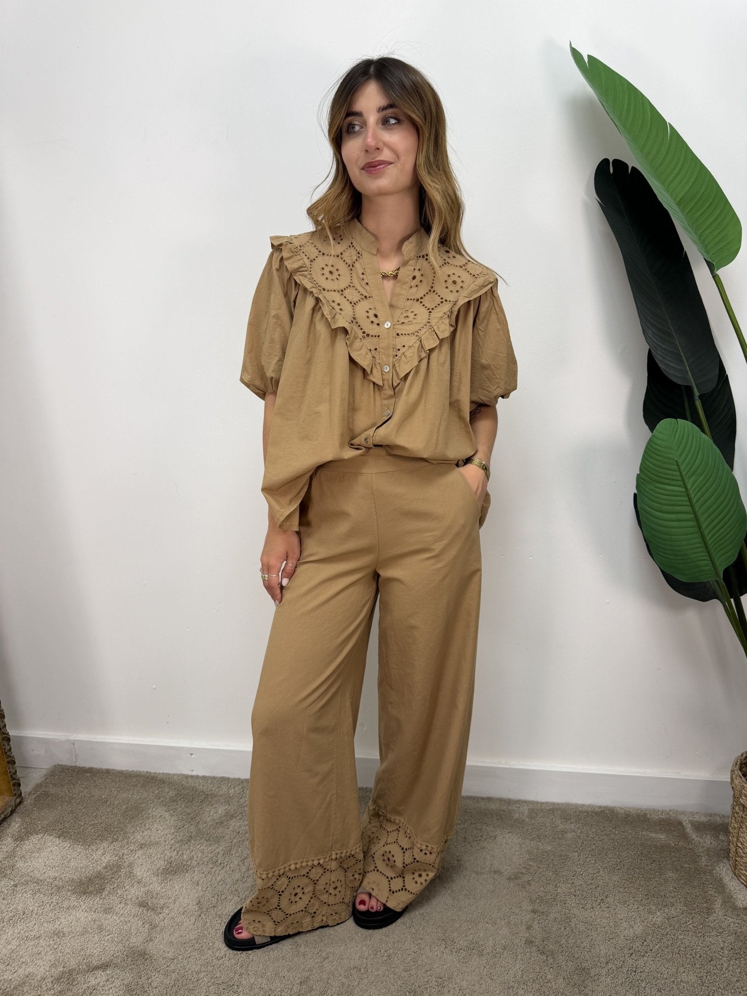 Camicia over coreana con inserti in sangallo MyD - GiuGiò | Shop online
