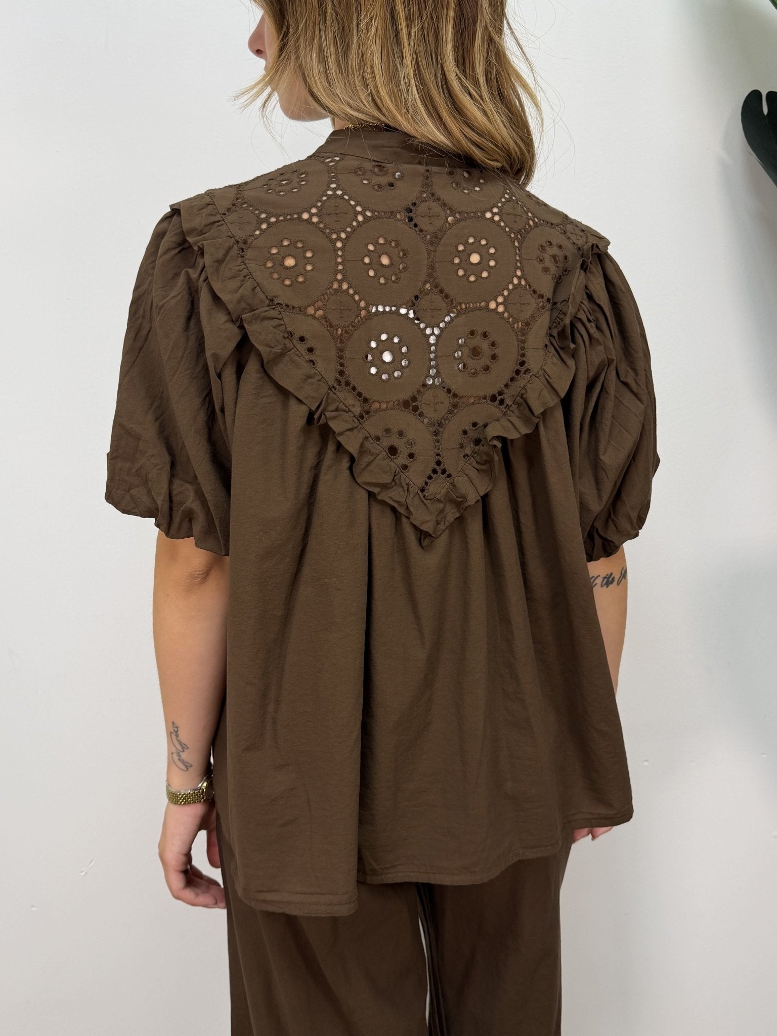 Camicia over coreana con inserti in sangallo MyD - GiuGiò | Shop online