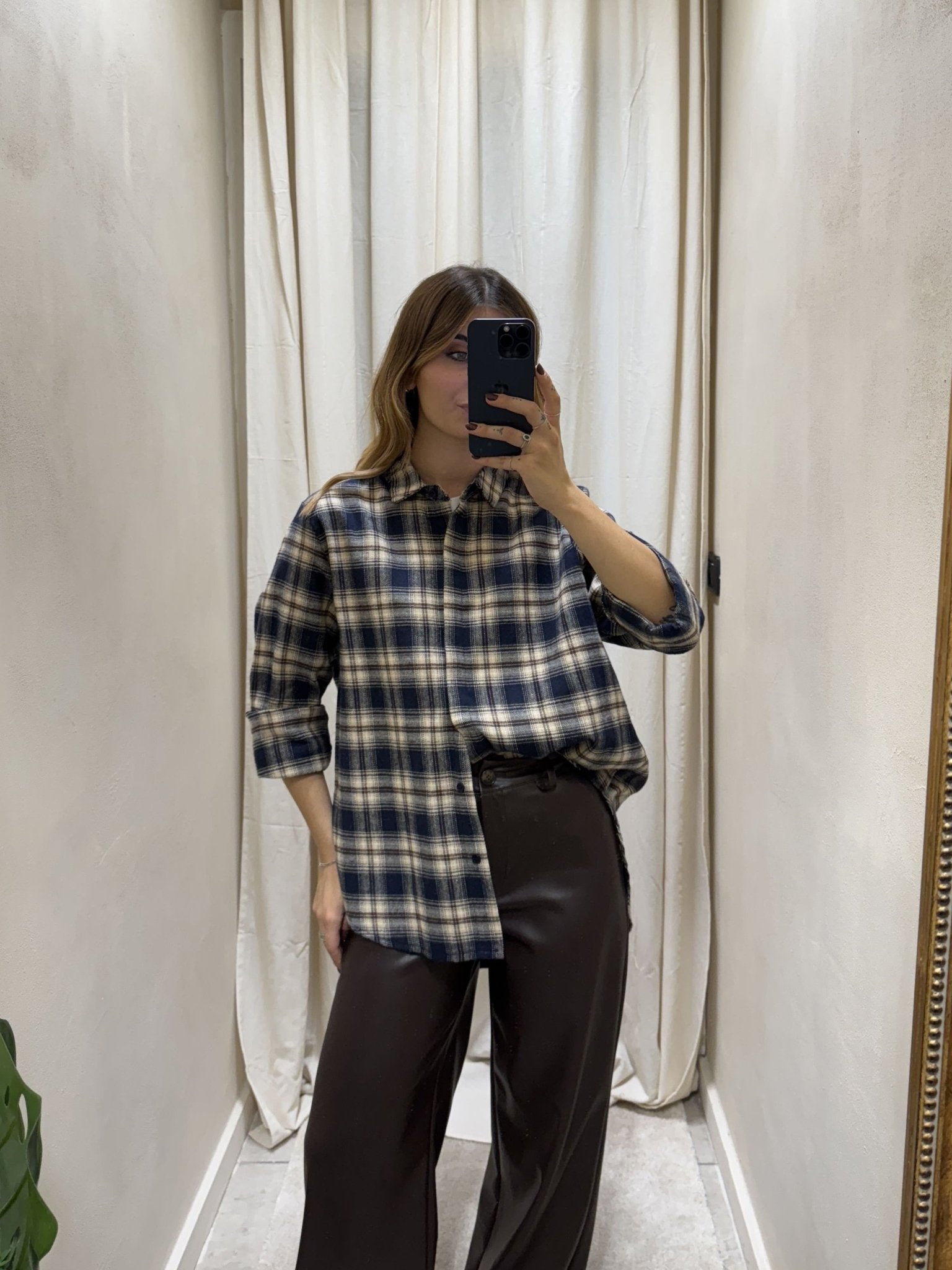 Camicia over in flanella a quadroni MyD - GiuGiò | Shop online