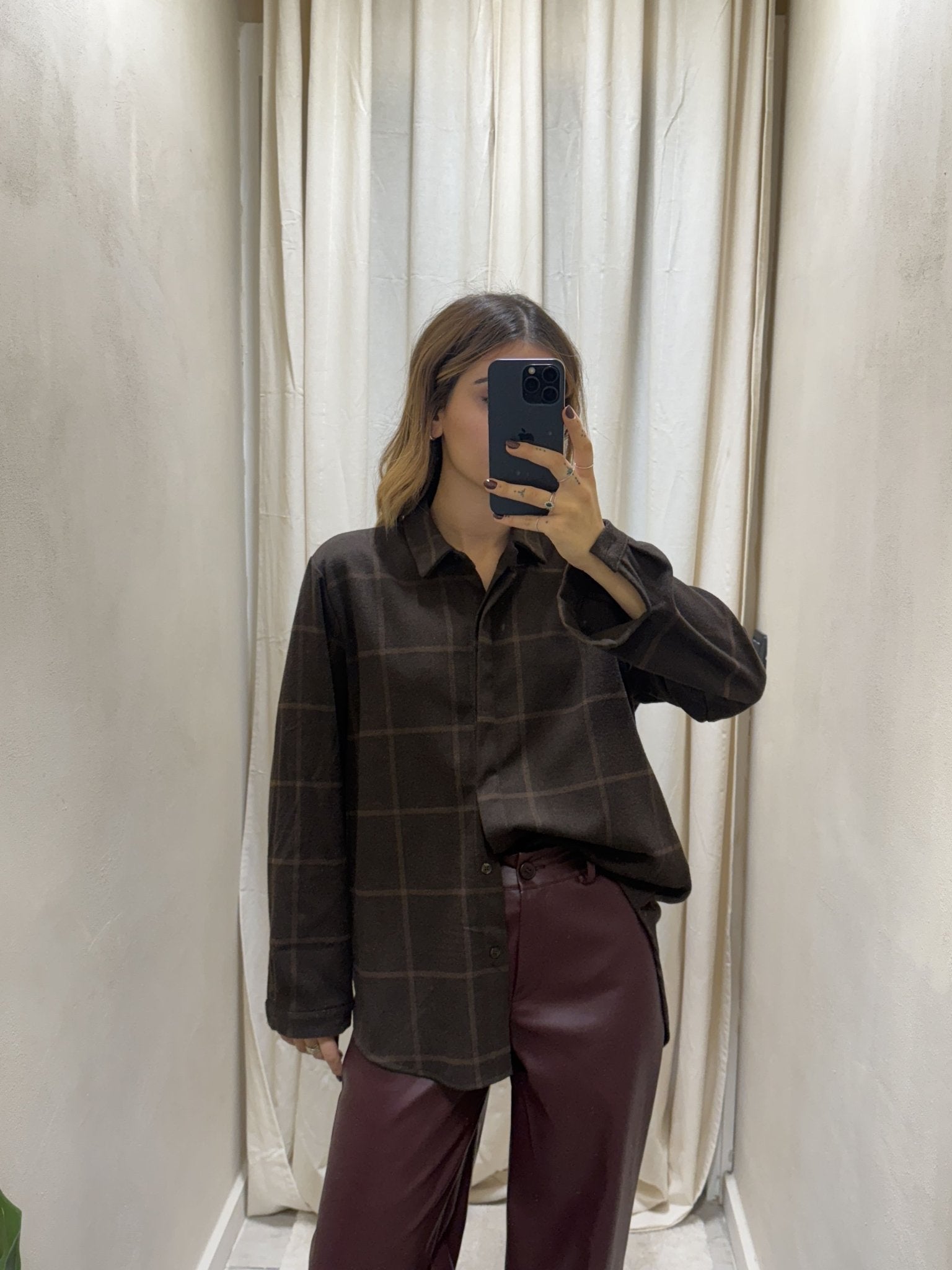 Camicia over in flanella a quadroni MyD - GiuGiò | Shop online