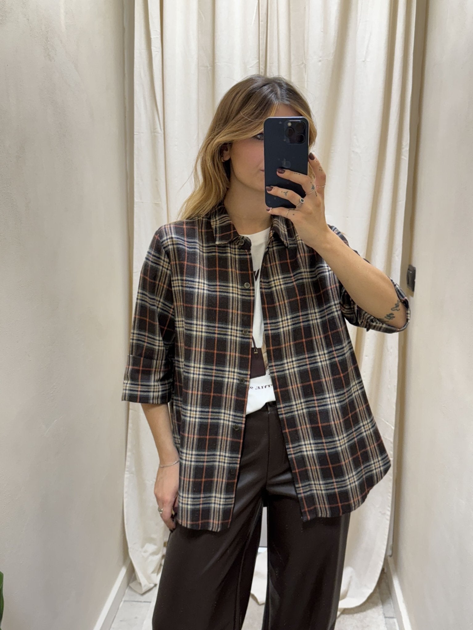 Camicia over in flanella a quadroni MyD - GiuGiò | Shop online