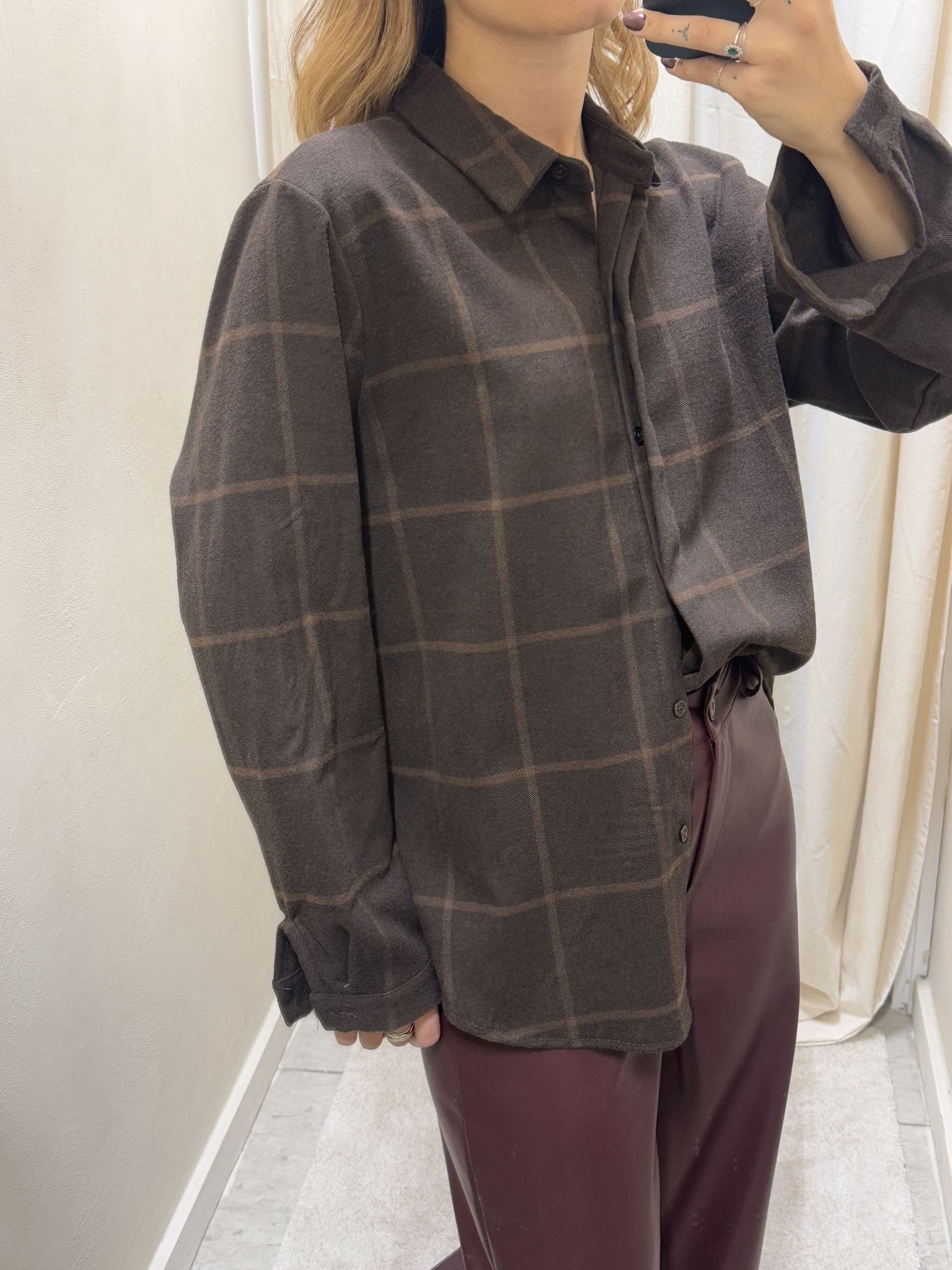 Camicia over in flanella a quadroni MyD - GiuGiò | Shop online