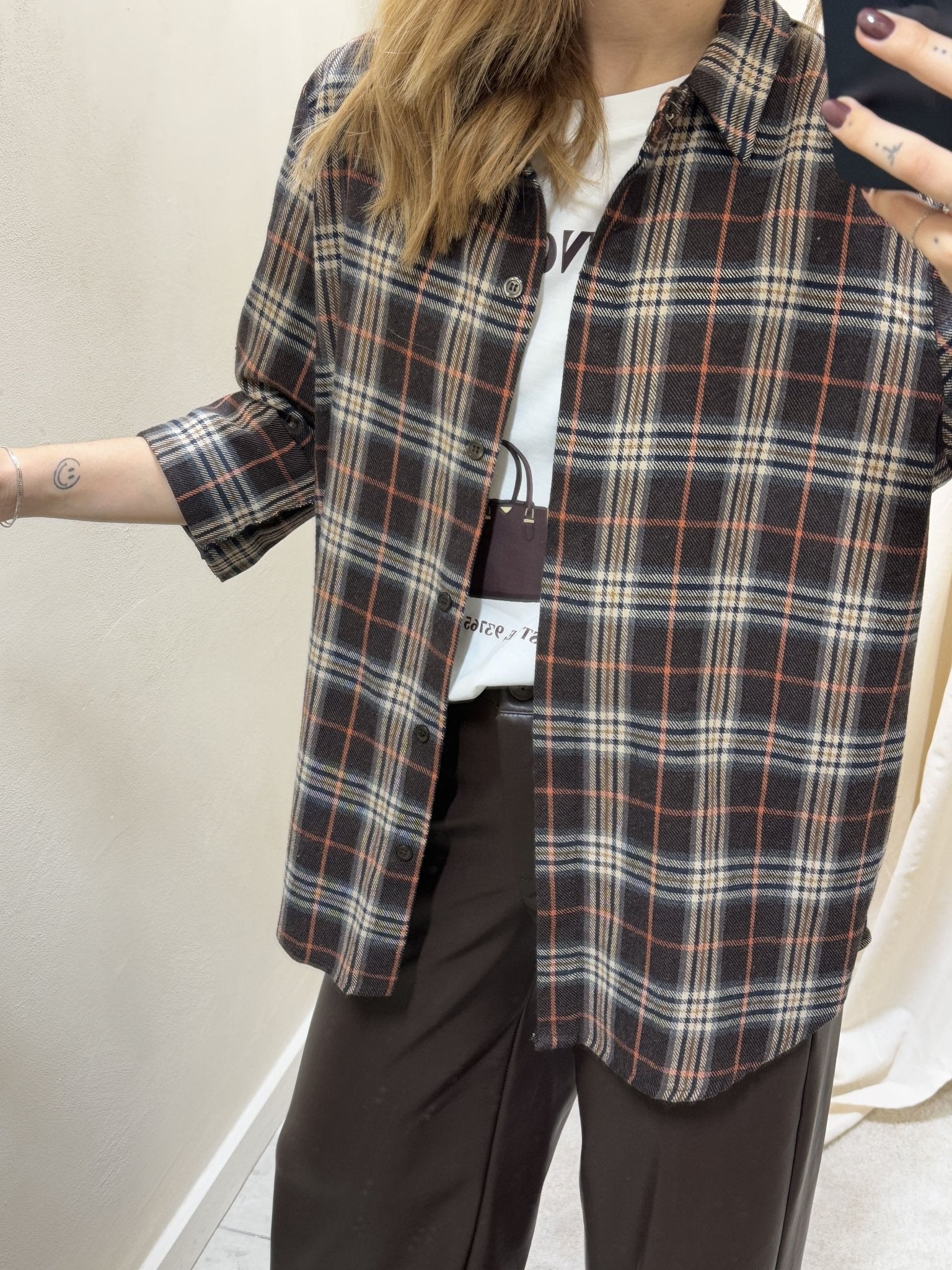 Camicia over in flanella a quadroni MyD - GiuGiò | Shop online