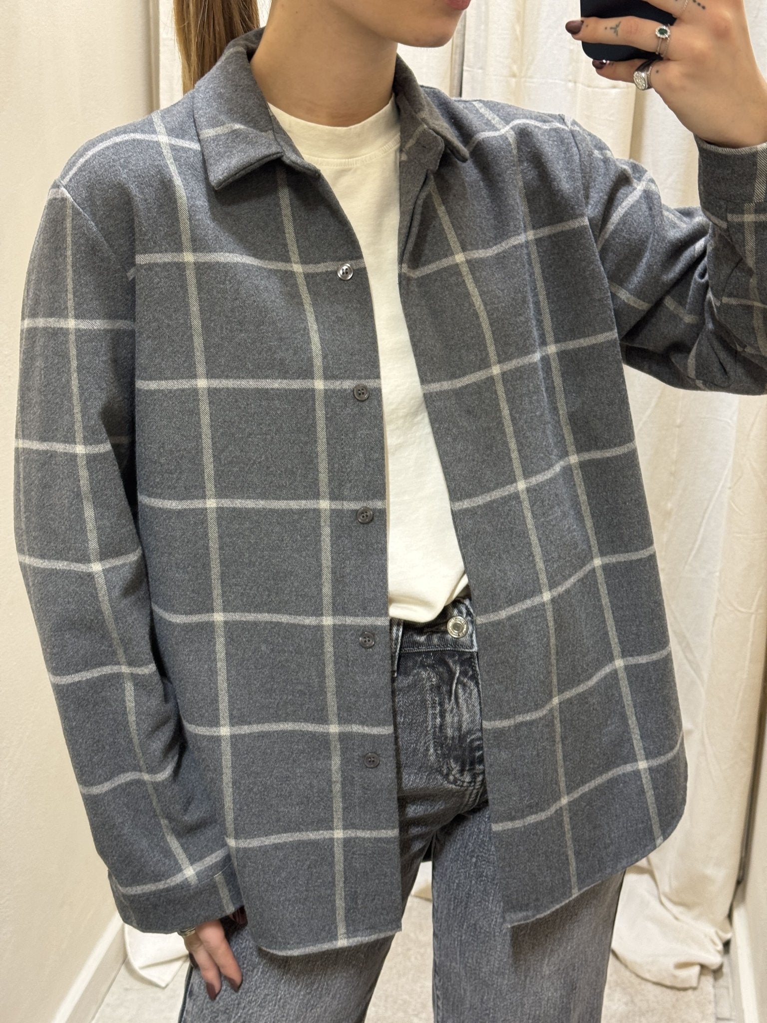 Camicia over in flanella quadro grande MyD - GiuGiò | Shop online