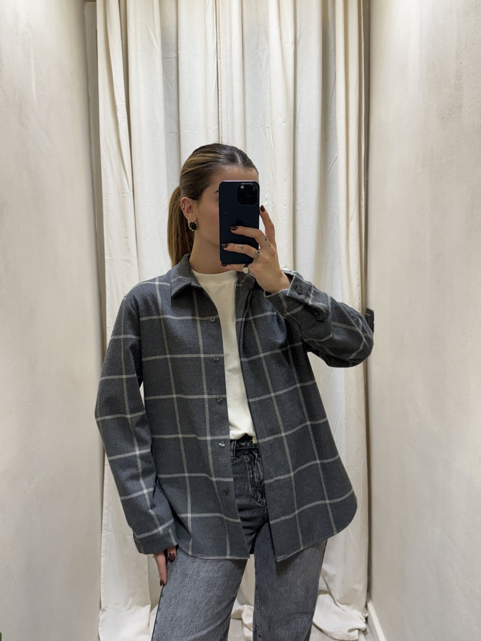 Camicia over in flanella quadro grande MyD - GiuGiò | Shop online