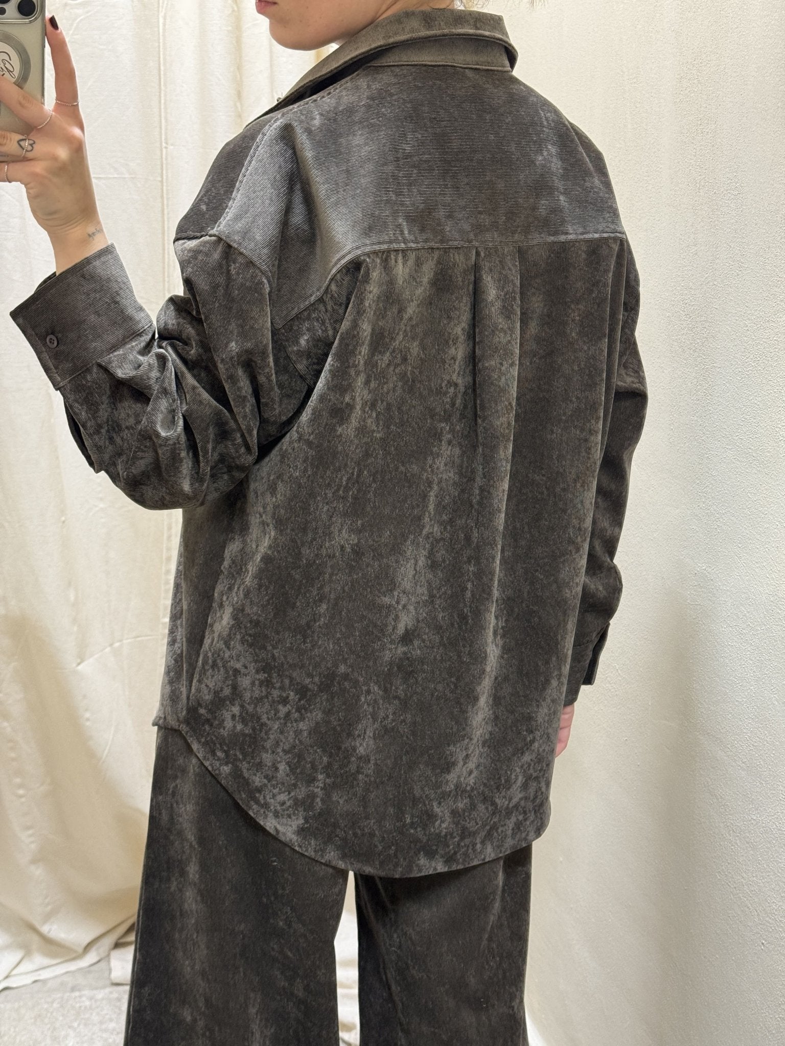 Camicia over in millerighe di velluto MyD - GiuGiò | Shop online