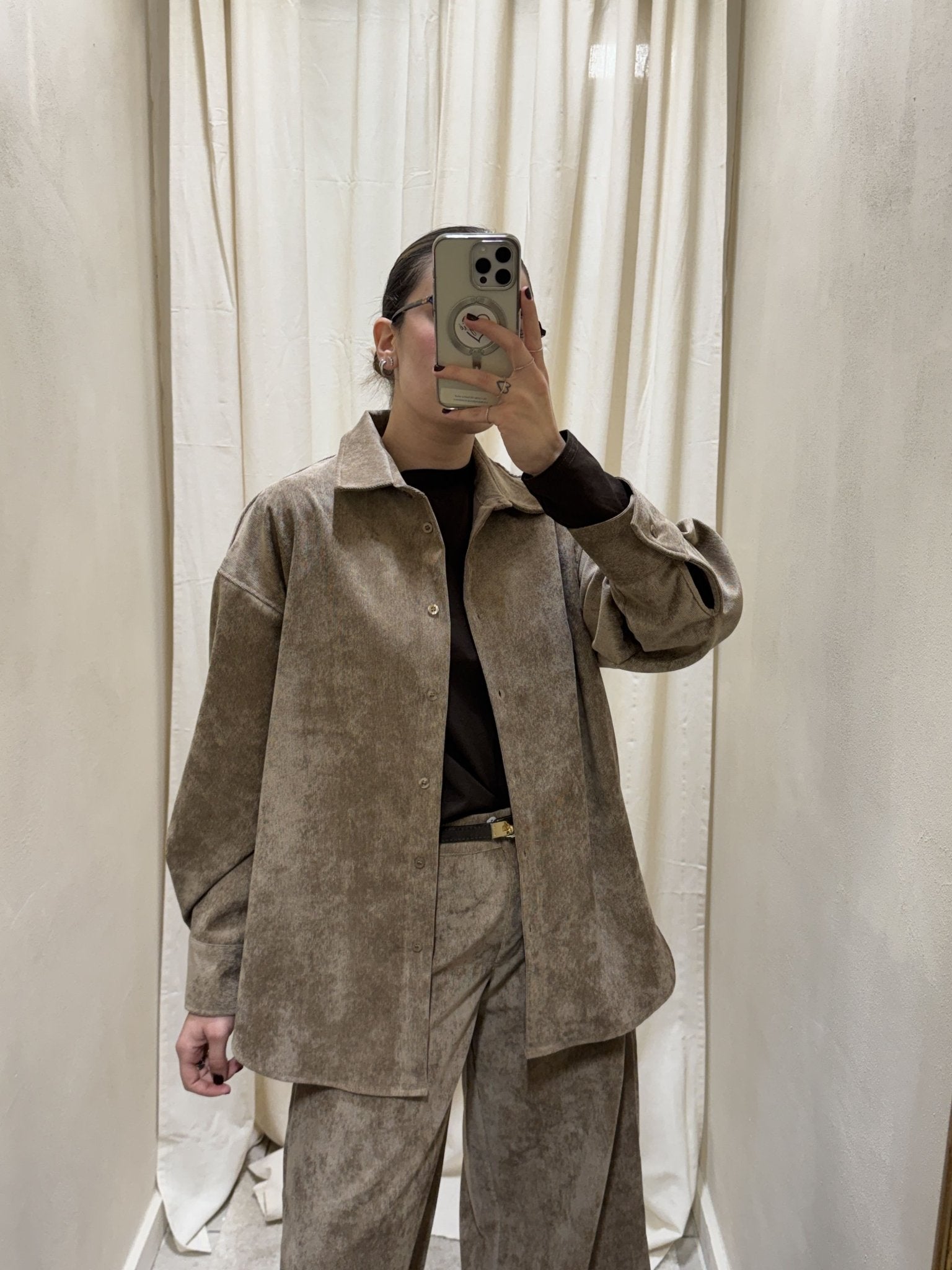 Camicia over in millerighe di velluto MyD - GiuGiò | Shop online