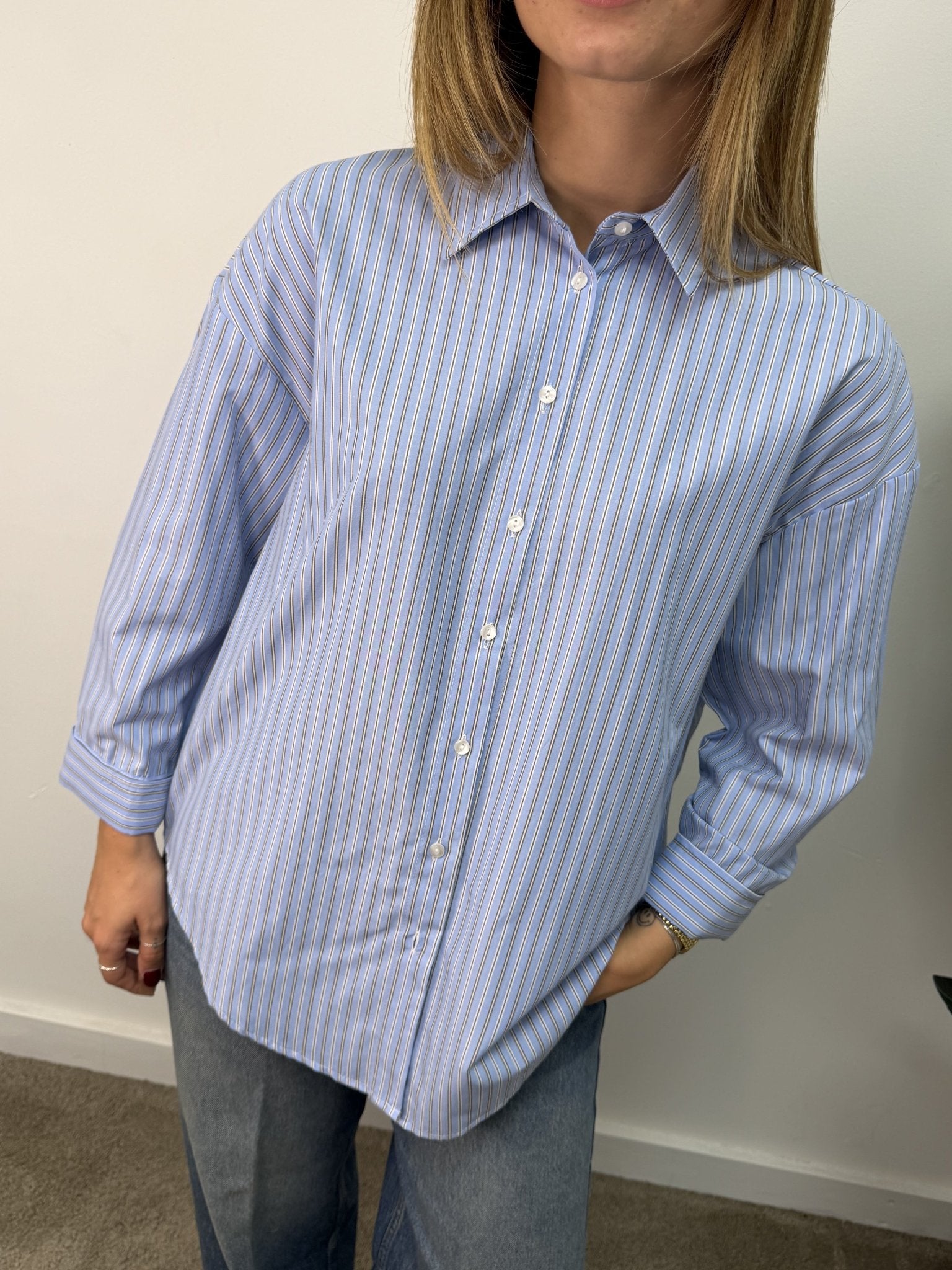 Camicia over oxford rigata Dixie - GiuGiò | Shop online