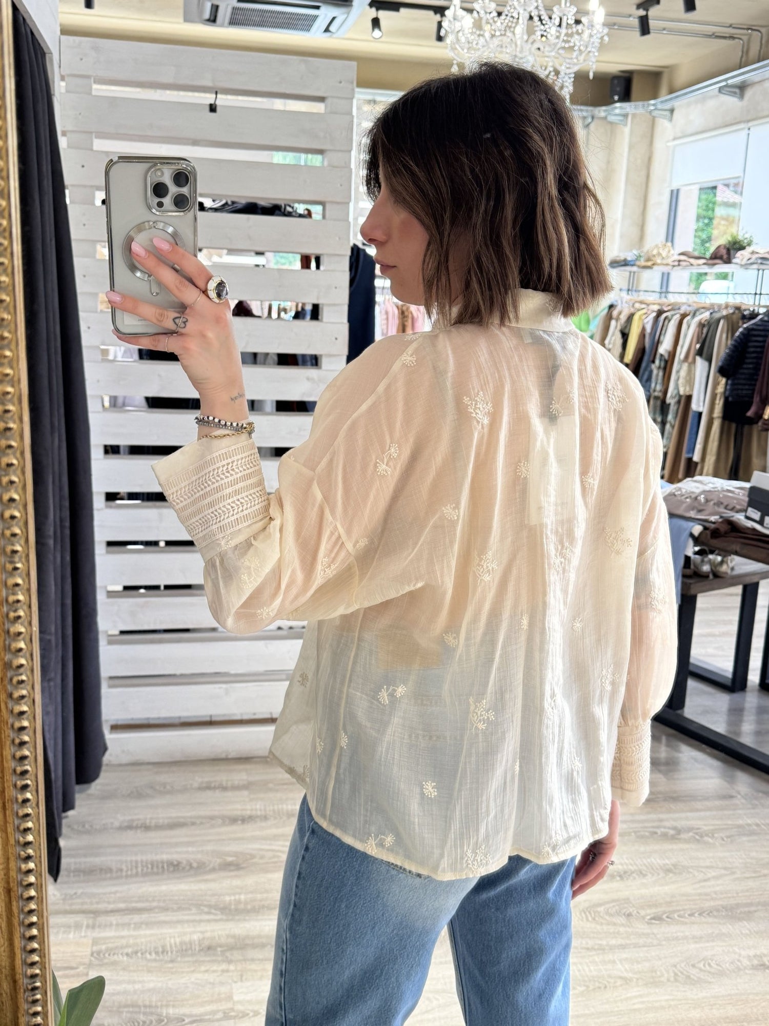 Camicia over ricamata con passamaneria HaveOne - GiuGiò | Shop online