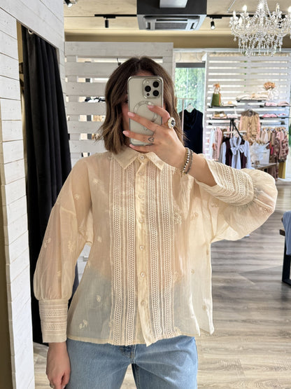 Camicia over ricamata con passamaneria HaveOne - GiuGiò | Shop online