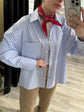 Camicia over rigata con bandana HaveOne - GiuGiò | Shop online