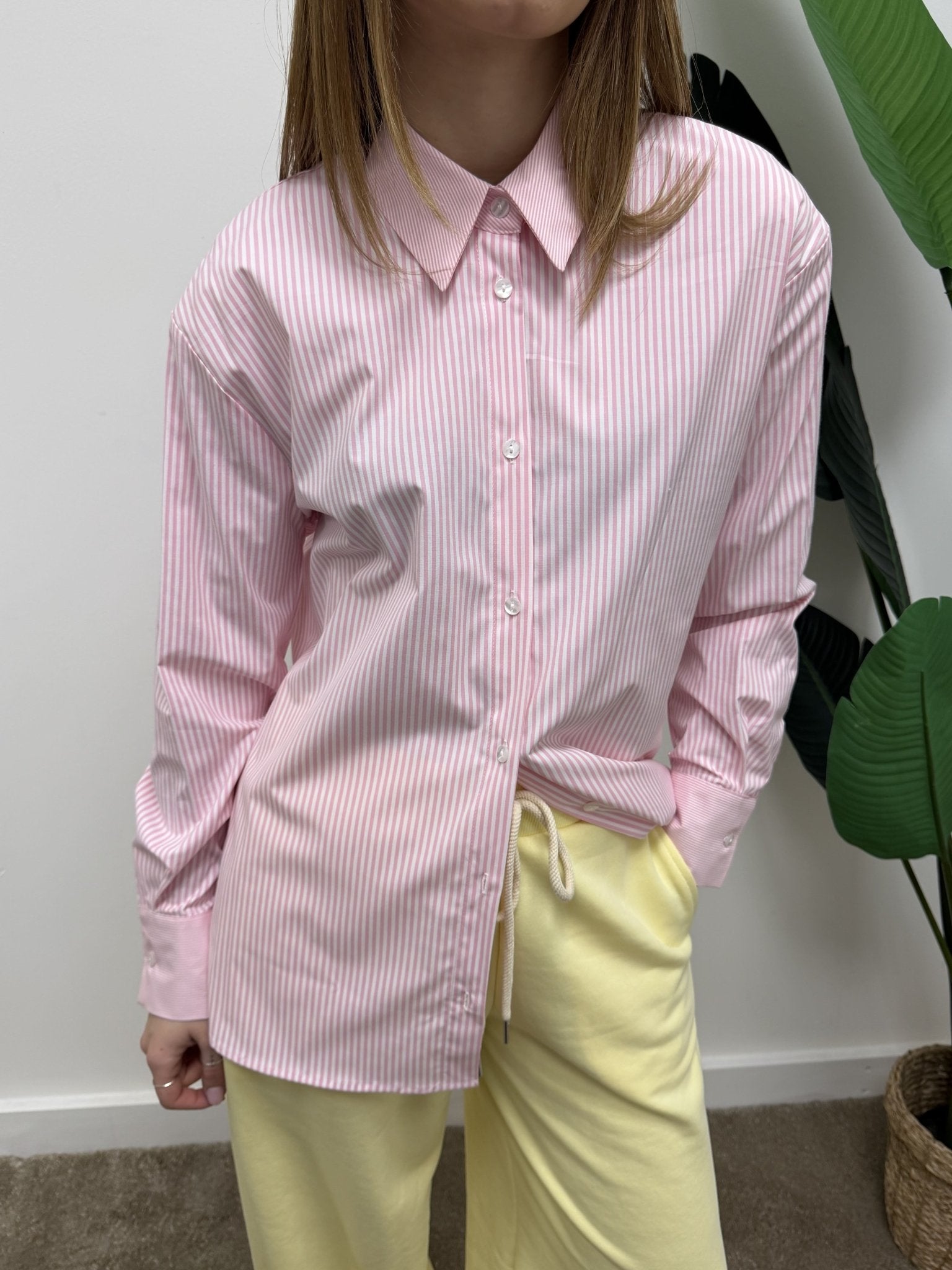 Camicia over rigata con polso a contrasto Tensione In - GiuGiò | Shop online