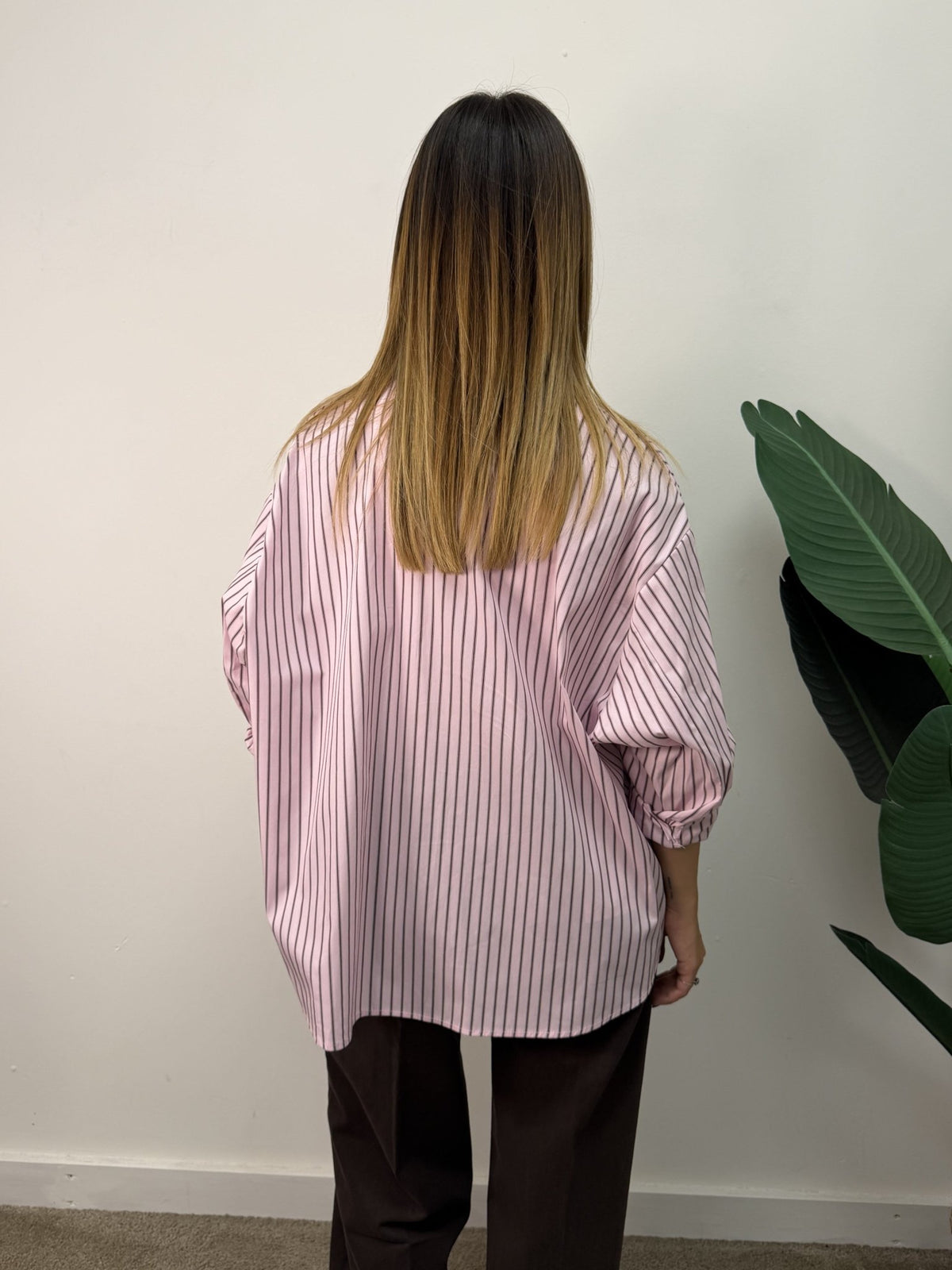 Camicia over rigata con ricamo tigre Tensione In - GiuGiò | Shop online