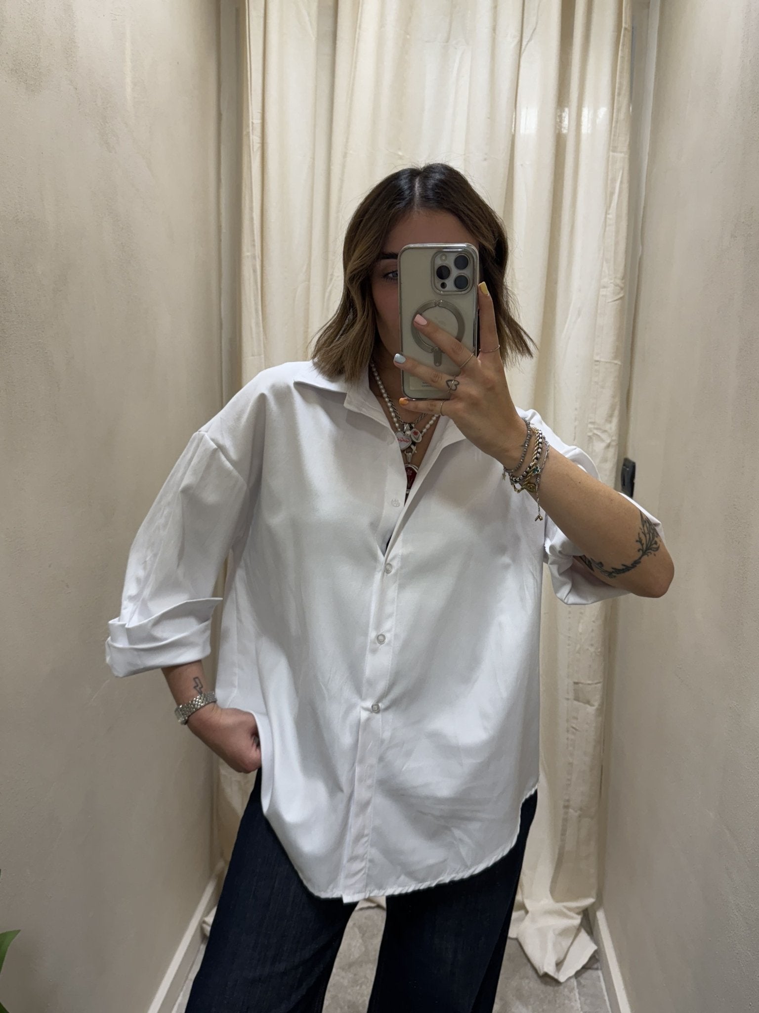 Camicia oversize in cotone oxford My - d - GiuGiò | Shop online