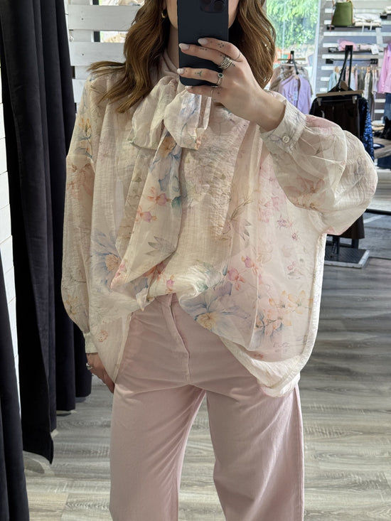 Camicia stampa floreale con fiocco Dixie - GiuGiò | Shop online