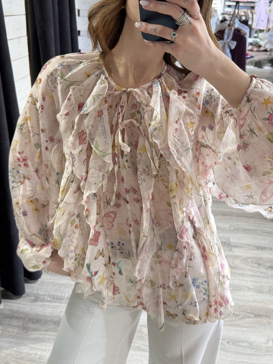Camicia stampa floreale con rouches Dixie - GiuGiò | Shop online