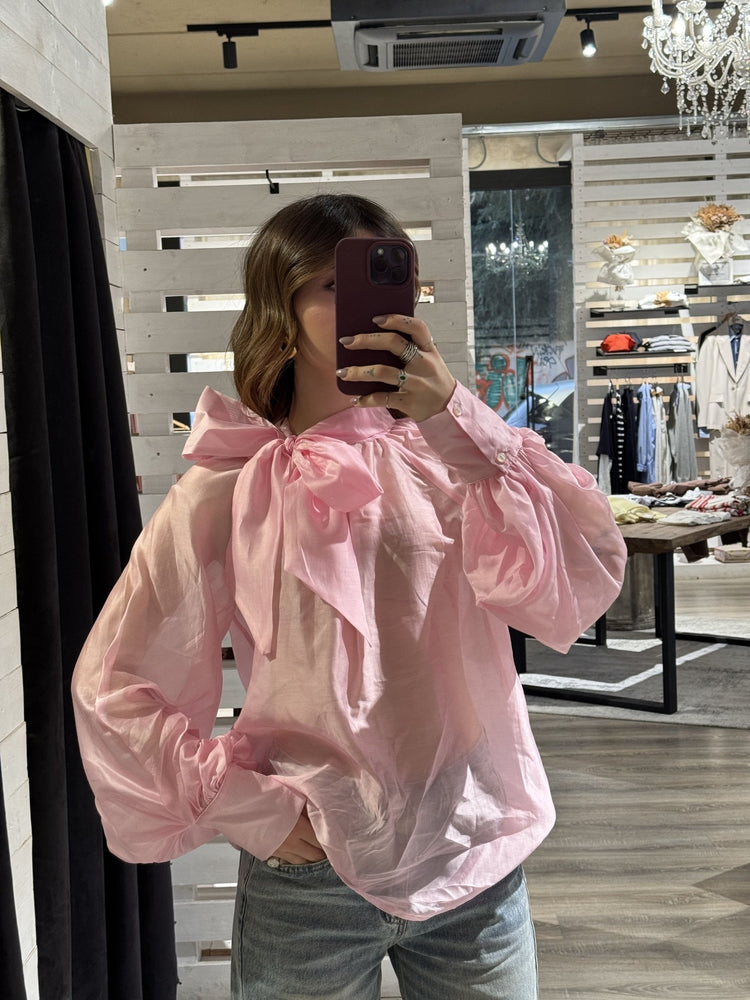 Camicia voluminosa con fiocco Tensione IN - GiuGiò | Shop online
