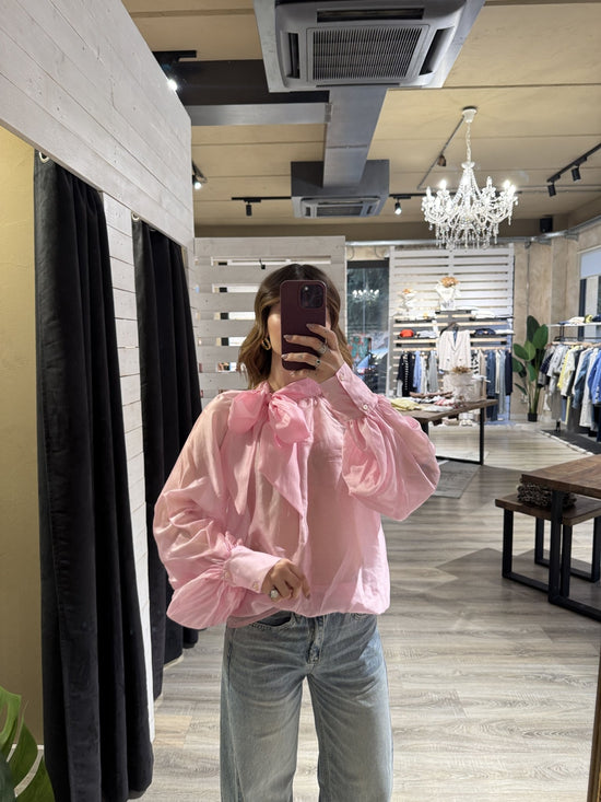 Camicia voluminosa con fiocco Tensione IN - GiuGiò | Shop online