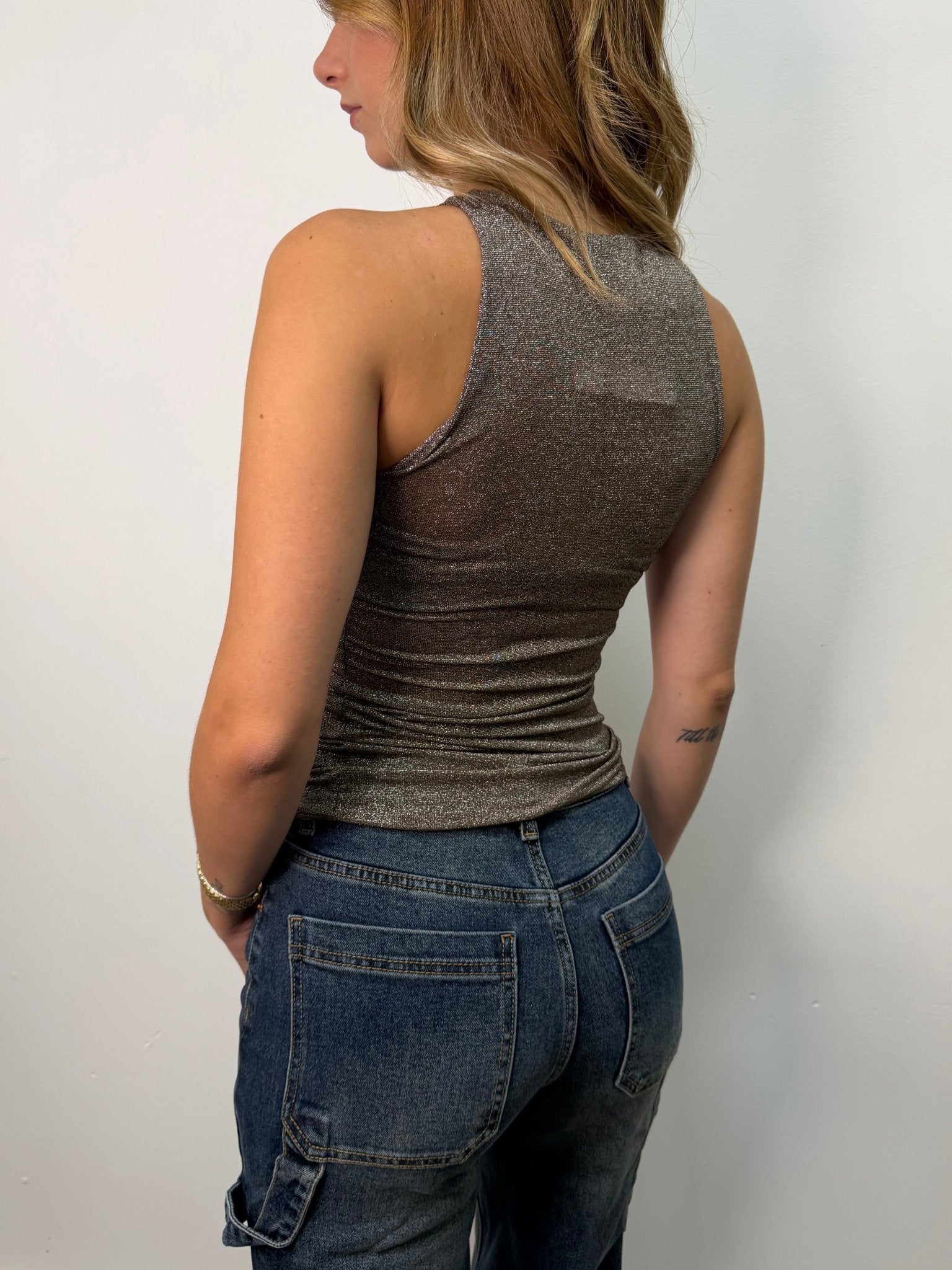 Canotta in filo lurex scollo vogatore MyD - GiuGiò | Shop online