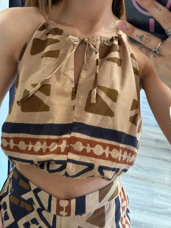 Canotta scollo halter a fantasia Dixie - GiuGiò | Shop online