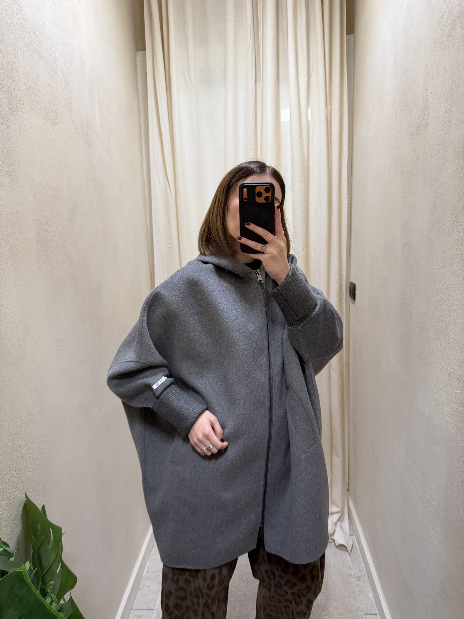 Cappa hand made misto lana con zip e cappuccio Dixie - GiuGiò | Shop online