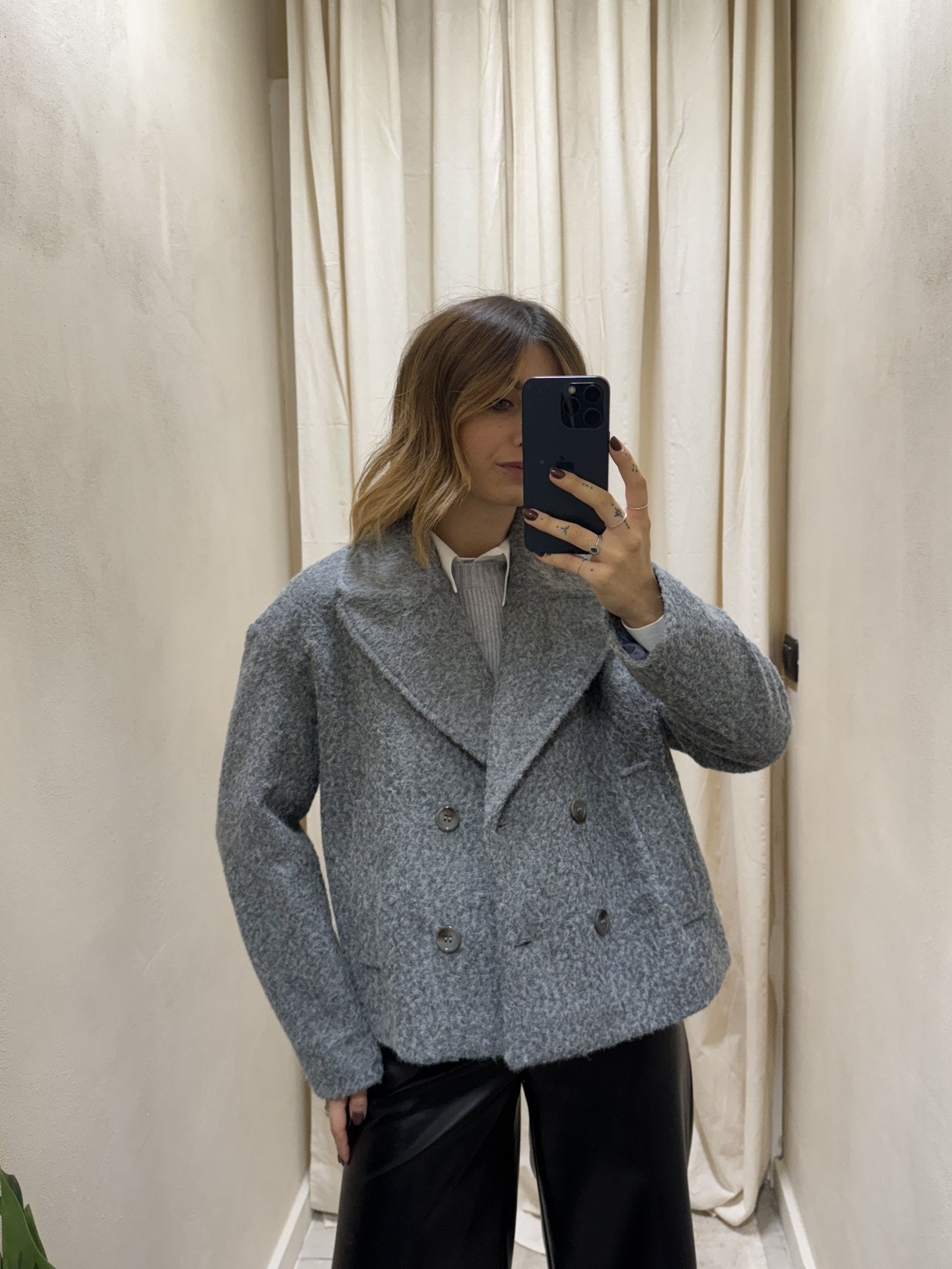 cappottino doppiopetto in lana cotta Susy Mix - GiuGiò | Shop online