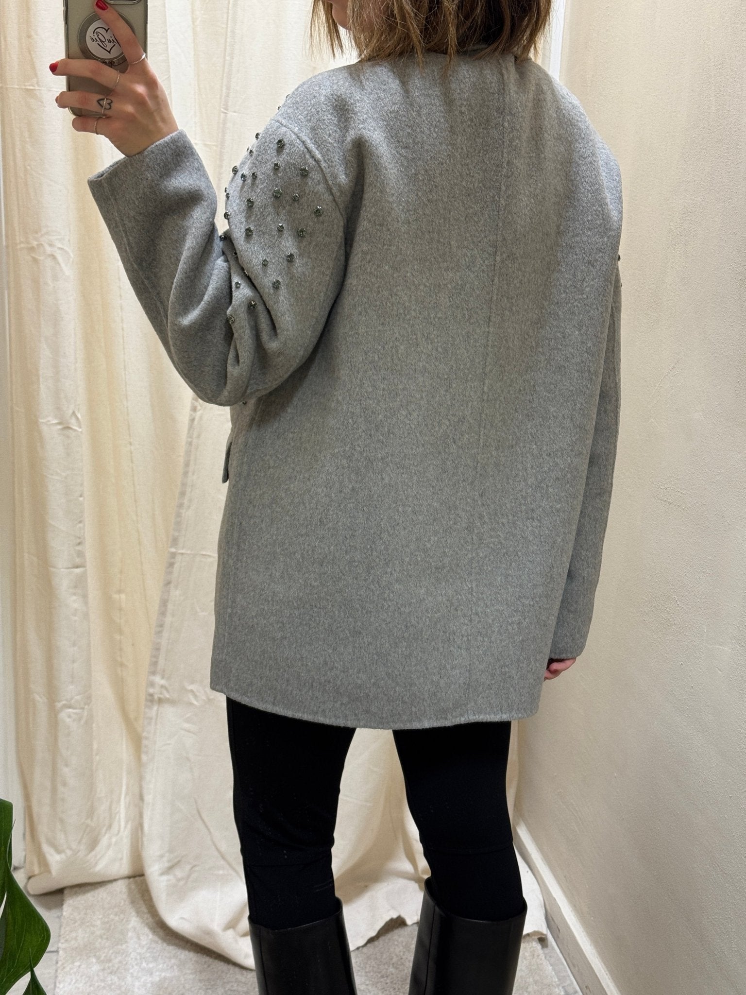 Cappotto corto monopetto con strass HaveOne - GiuGiò | Shop online