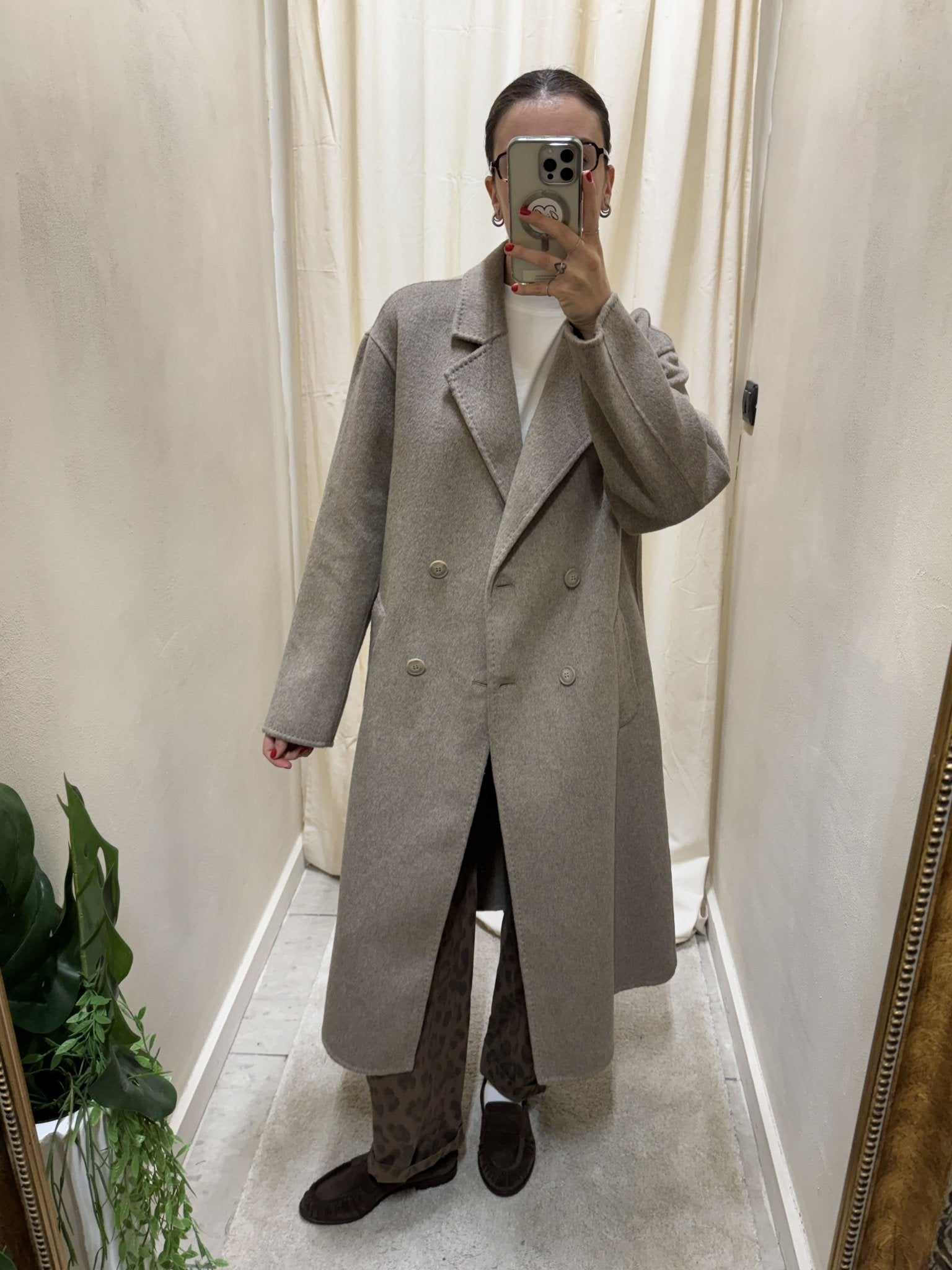 Cappotto lungo doppiopetto in misto lana HaveOne - GiuGiò | Shop online