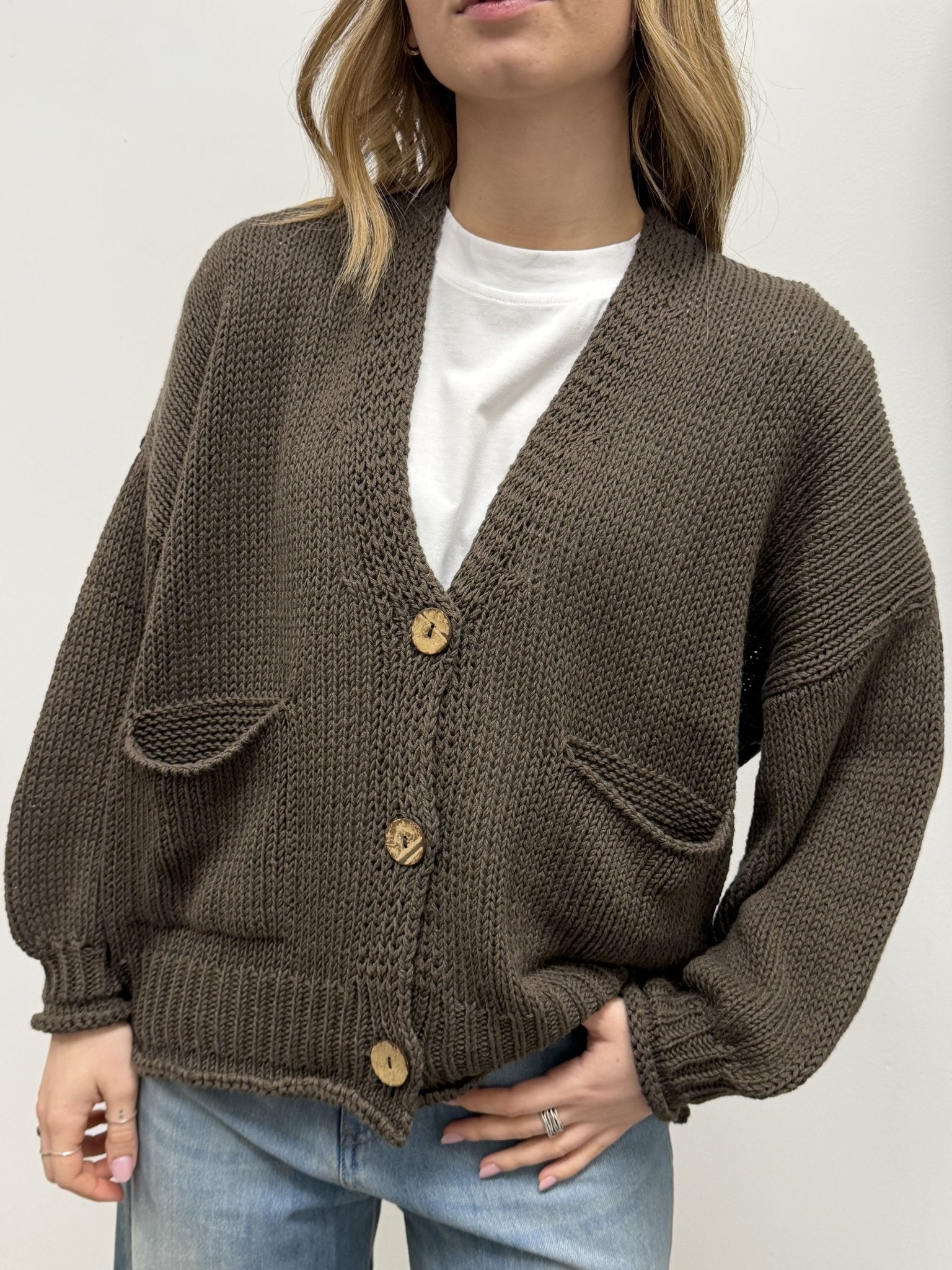 Cardigan bottoni e tasche HaveOne - GiuGiò | Shop online