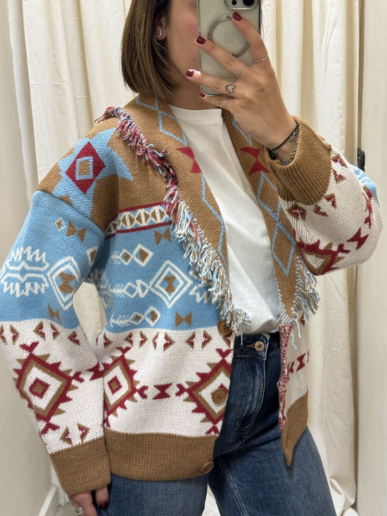 Cardigan caban corto multicolore HaveOne - GiuGiò | Shop online
