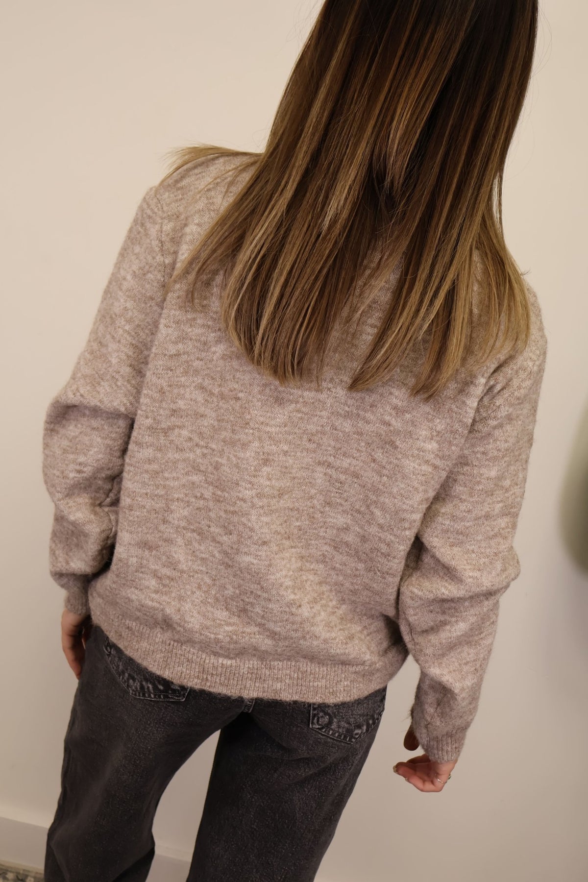 Cardigan collo cratere full zip beige MyD - GiuGiò | Shop online