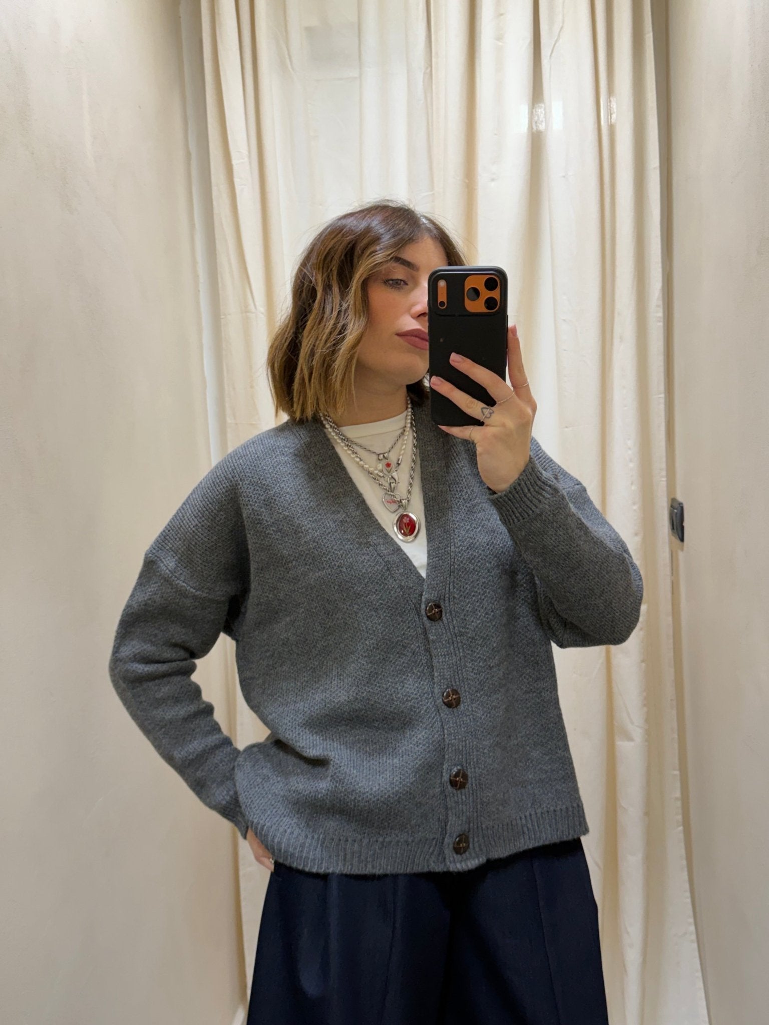 Cardigan con bottoni scollo V MyD - GiuGiò | Shop online