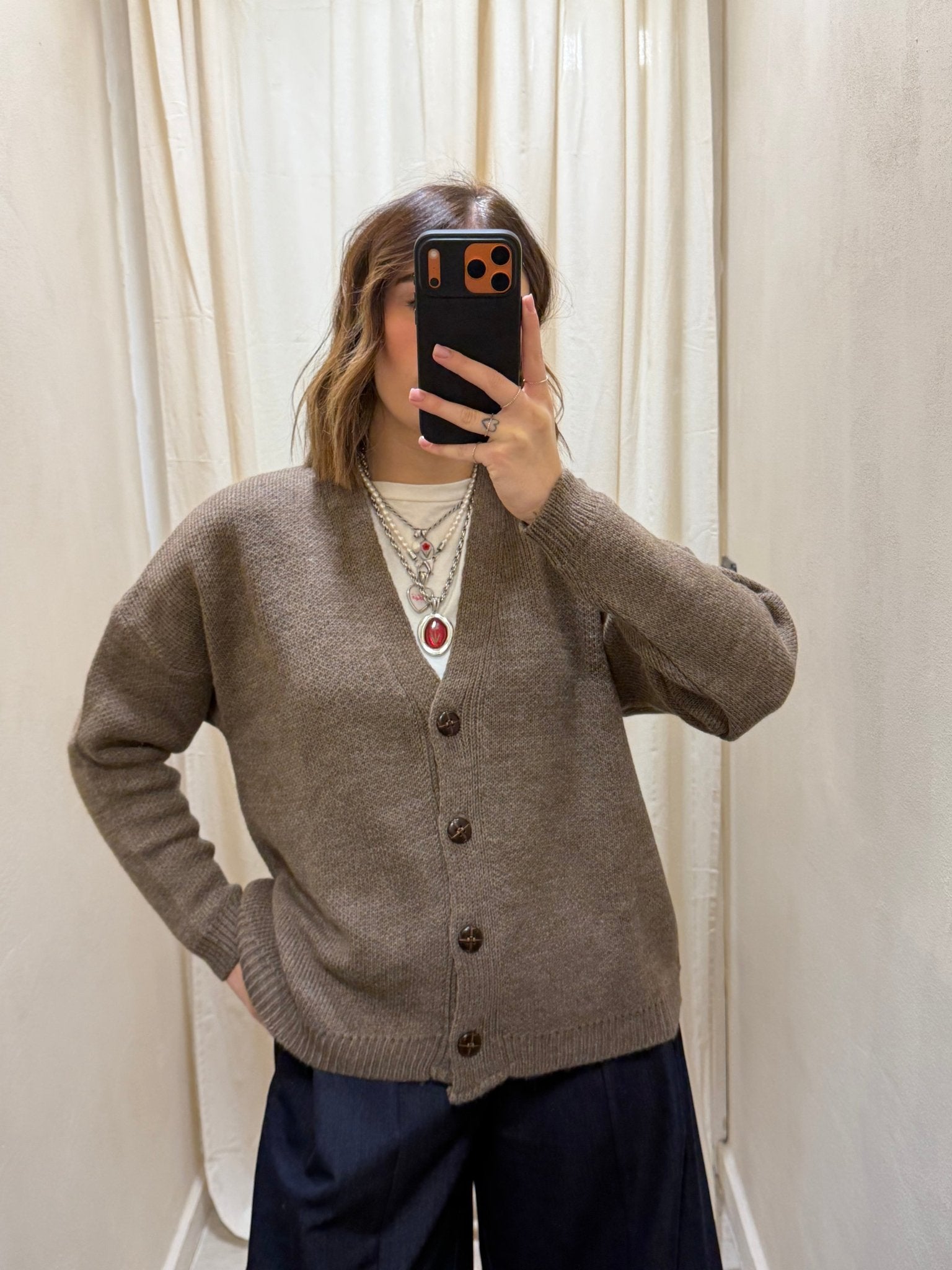 Cardigan con bottoni scollo V MyD - GiuGiò | Shop online