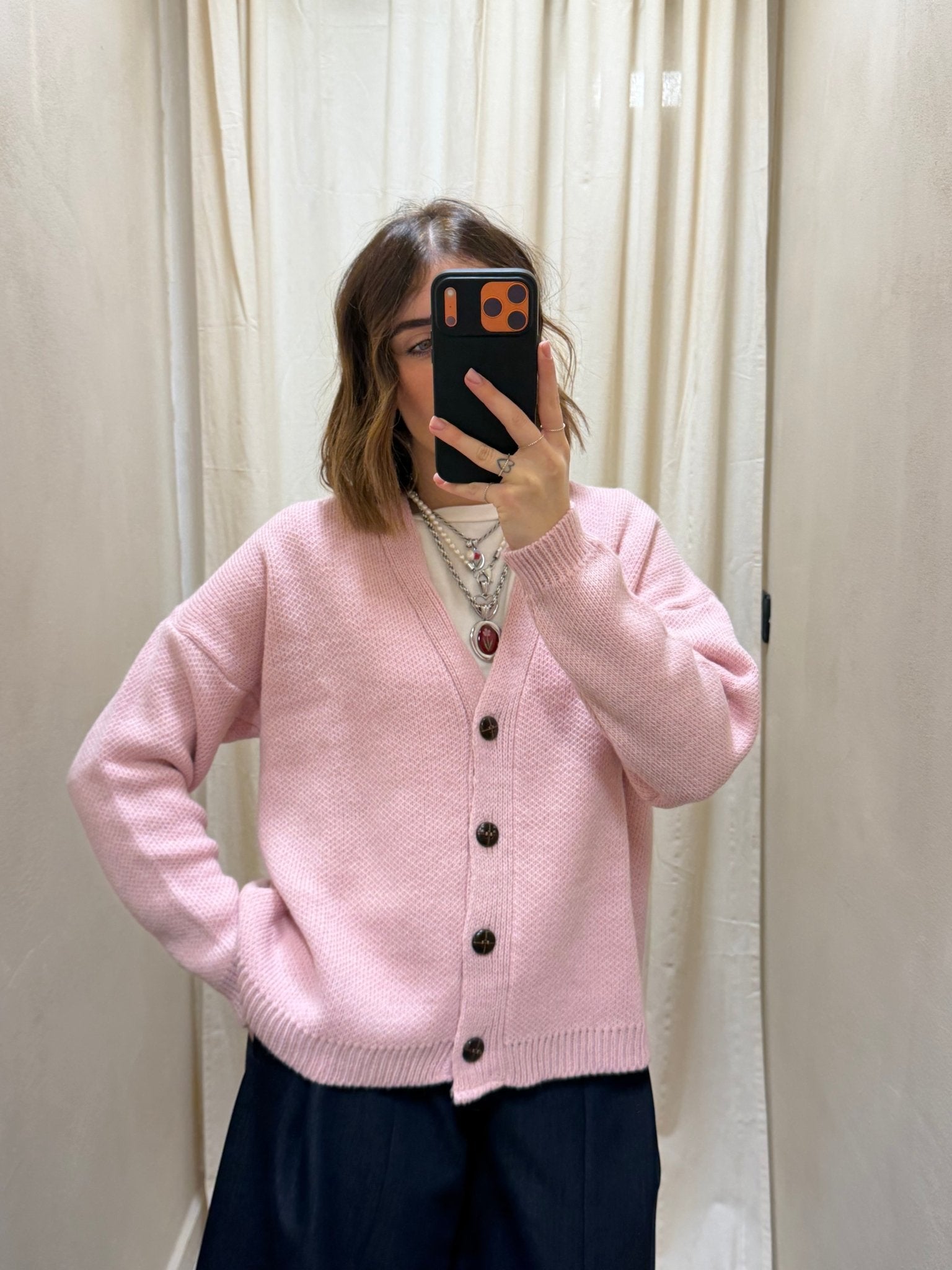 Cardigan con bottoni scollo V MyD - GiuGiò | Shop online