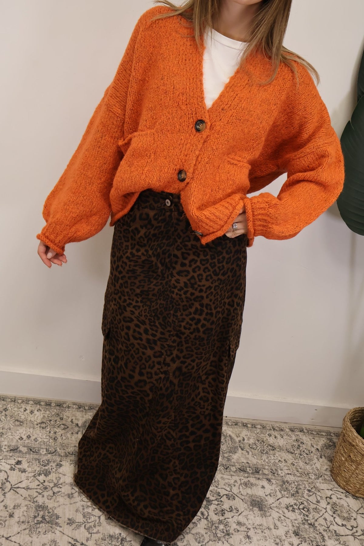 Cardigan con tasche arancione HaveOne - GiuGiò | Shop online