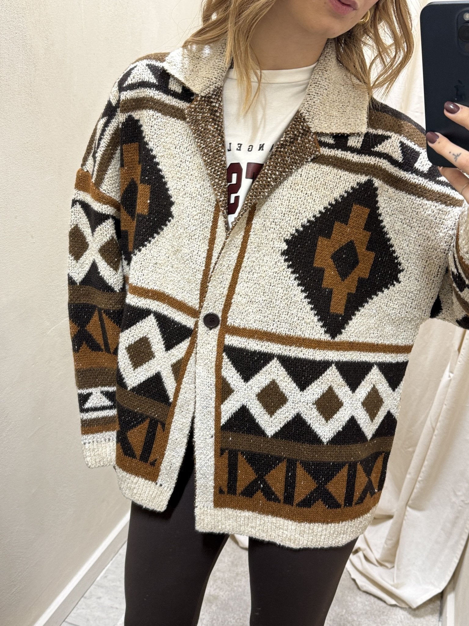 Cardigan etnico lana bouclè Tensione In - GiuGiò | Shop online