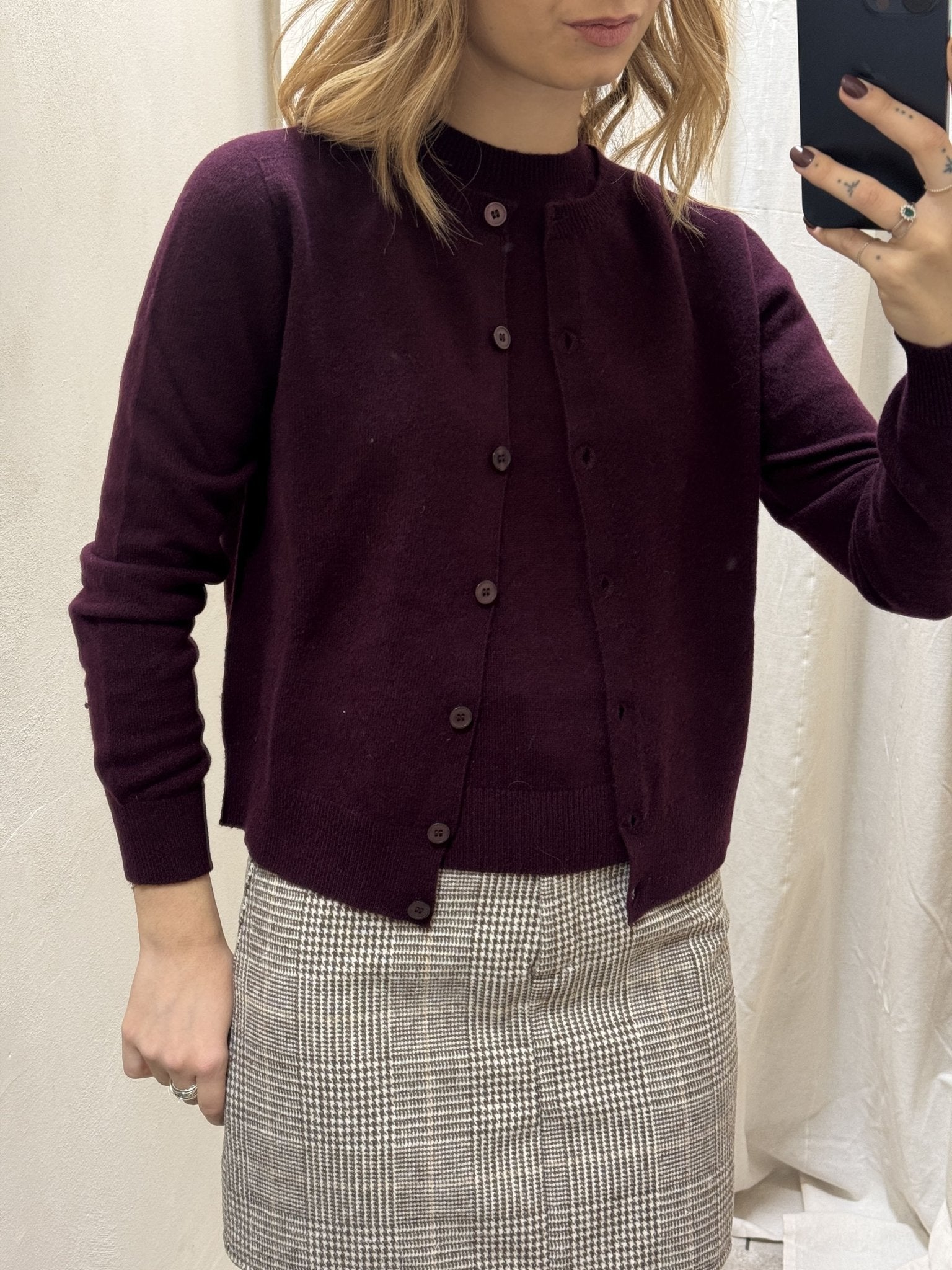 Cardigan girocollo 100% lana Tensione In - GiuGiò | Shop online