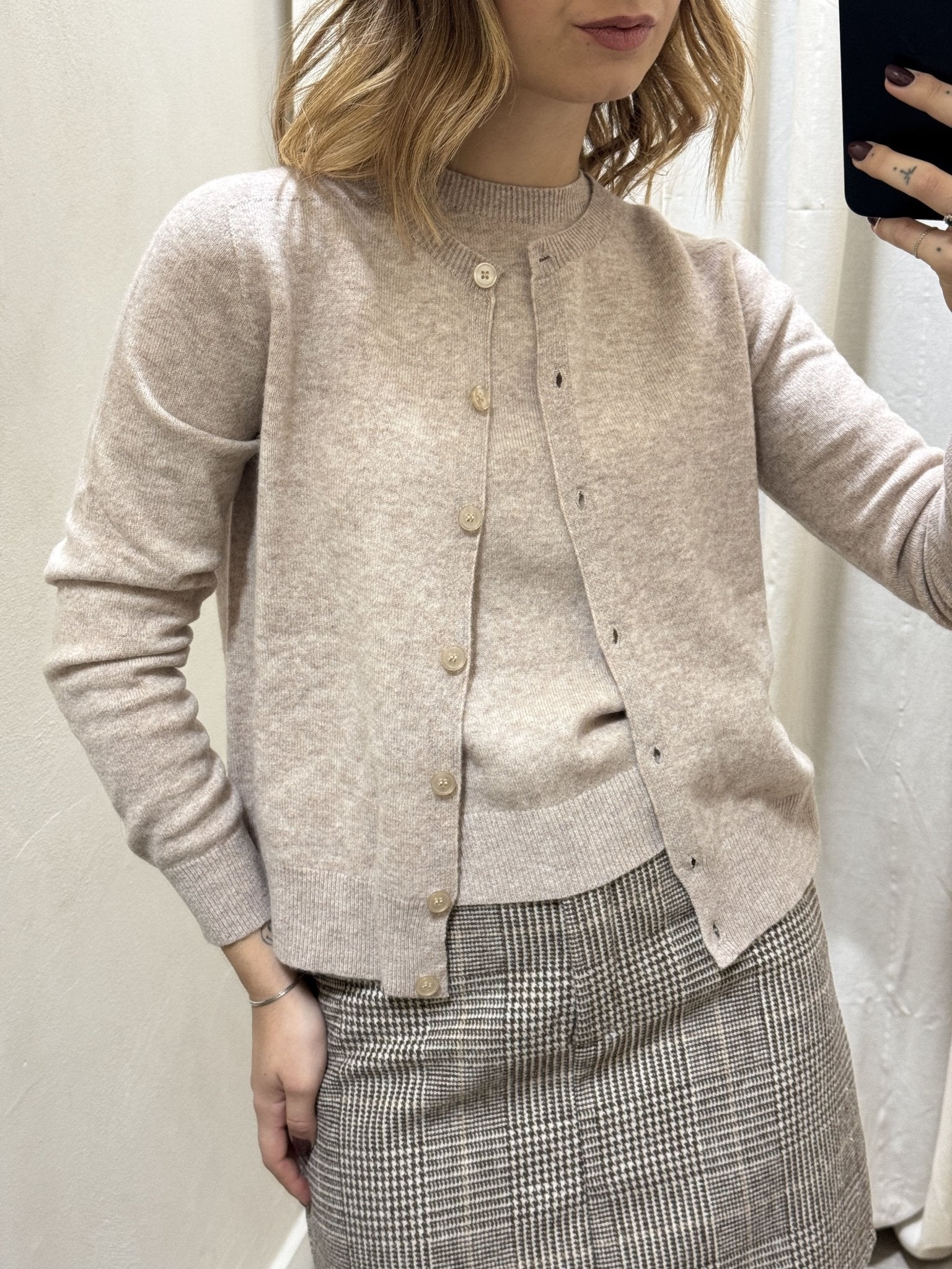 Cardigan girocollo 100% lana Tensione In - GiuGiò | Shop online