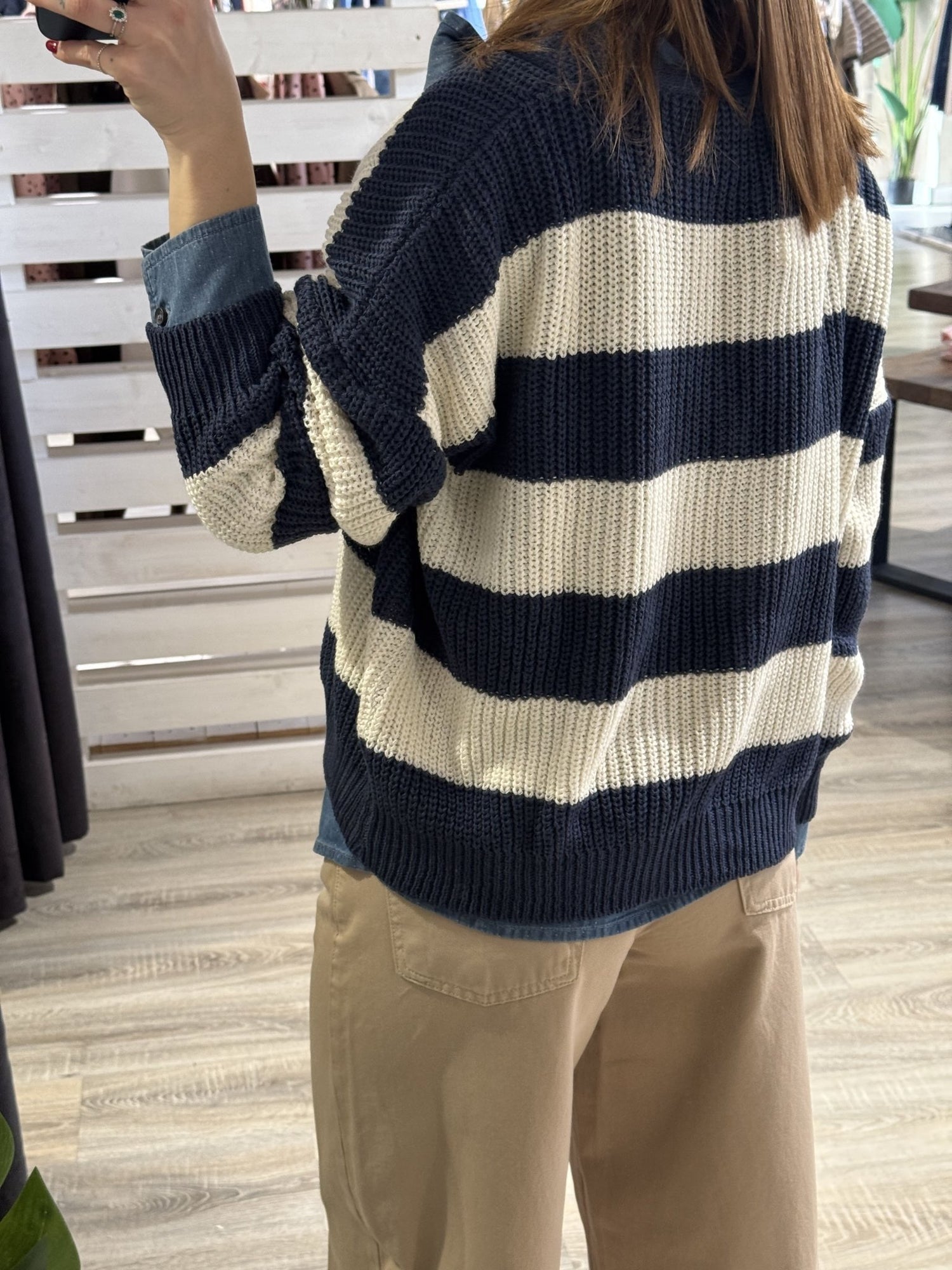 Cardigan in filo a righe Susy Mix - GiuGiò | Shop online