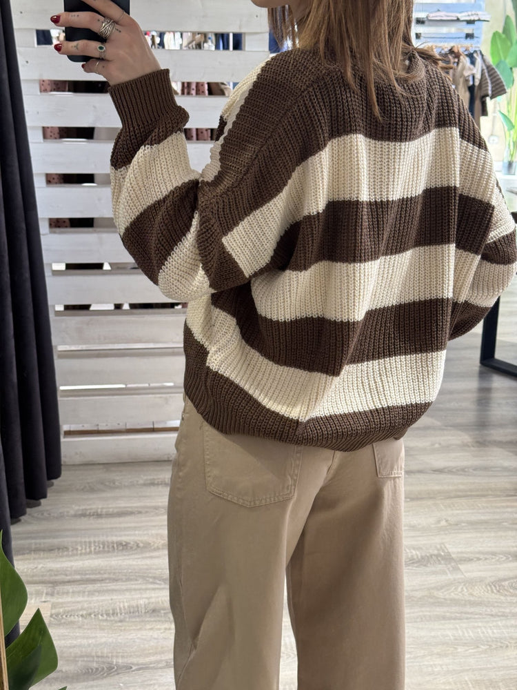 Cardigan in filo a righe Susy Mix - GiuGiò | Shop online