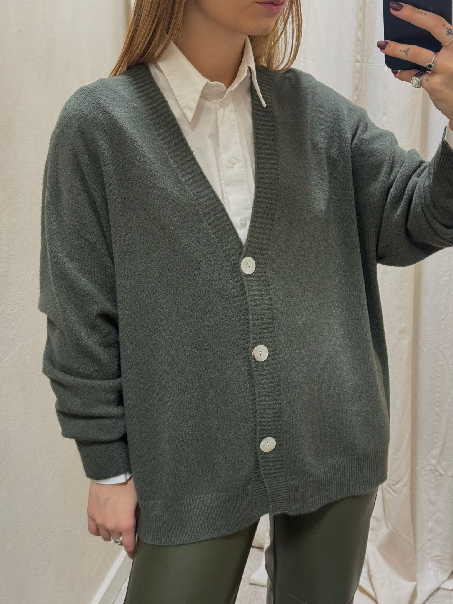 Cardigan oversize scollo V Imperial - GiuGiò | Shop online