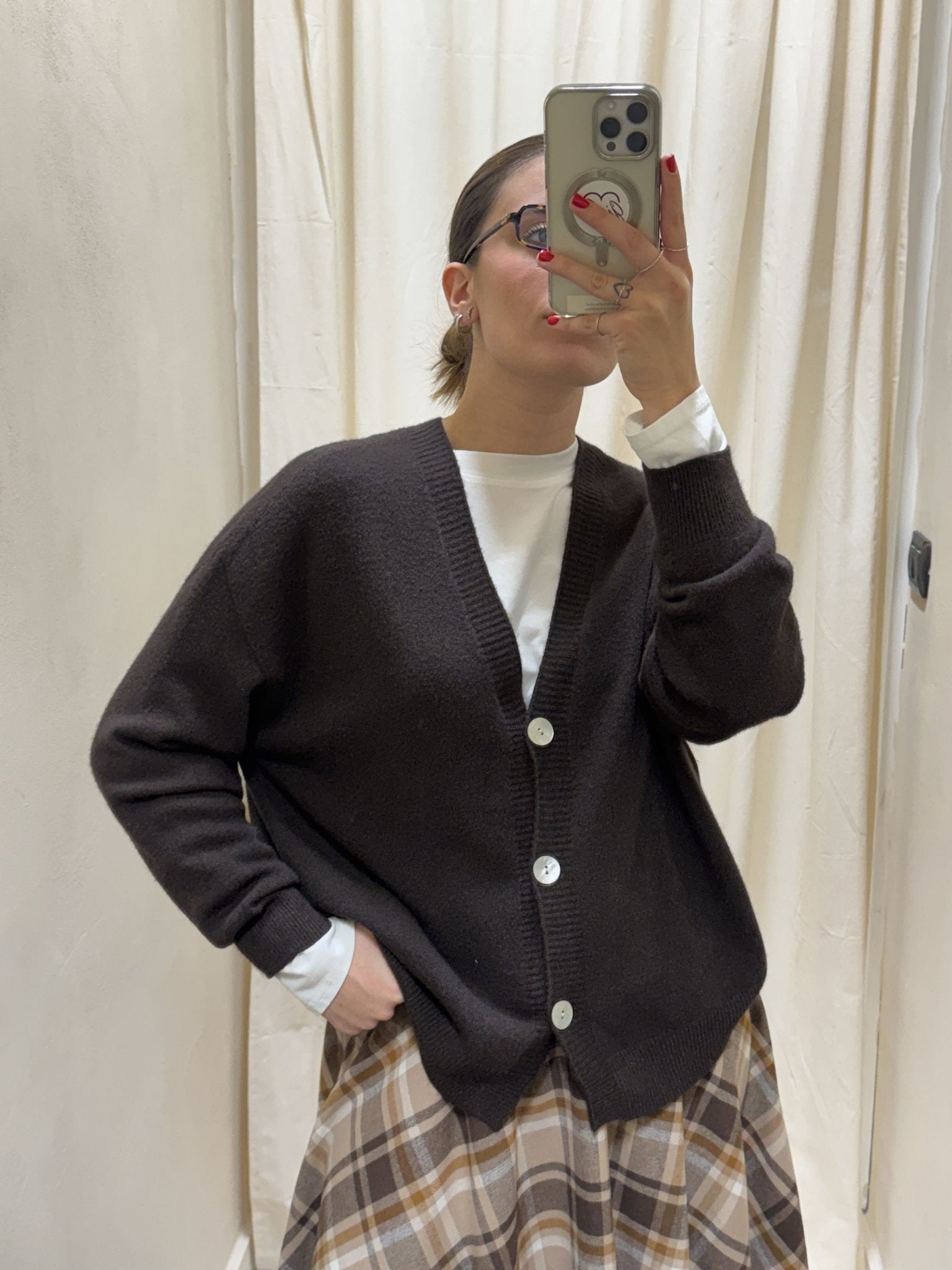 Cardigan oversize scollo V Imperial - GiuGiò | Shop online