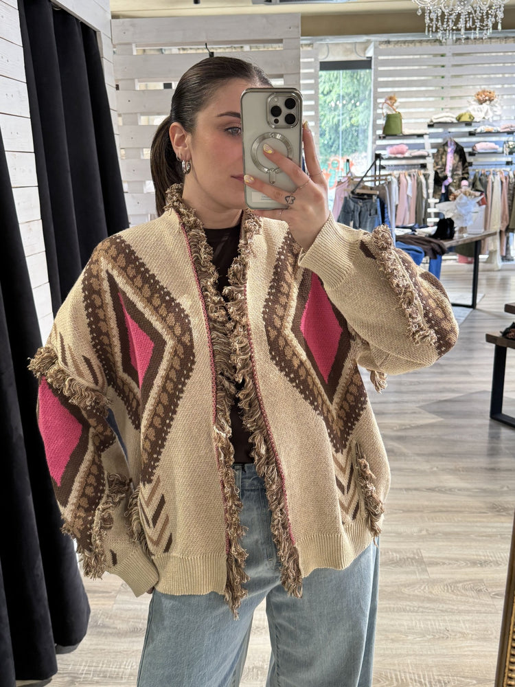 Cardigan stampa etnica Tensione In - GiuGiò | Shop online