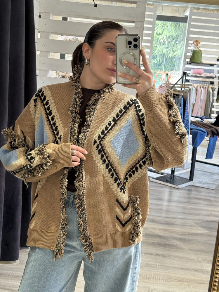 Cardigan stampa etnica Tensione In - GiuGiò | Shop online