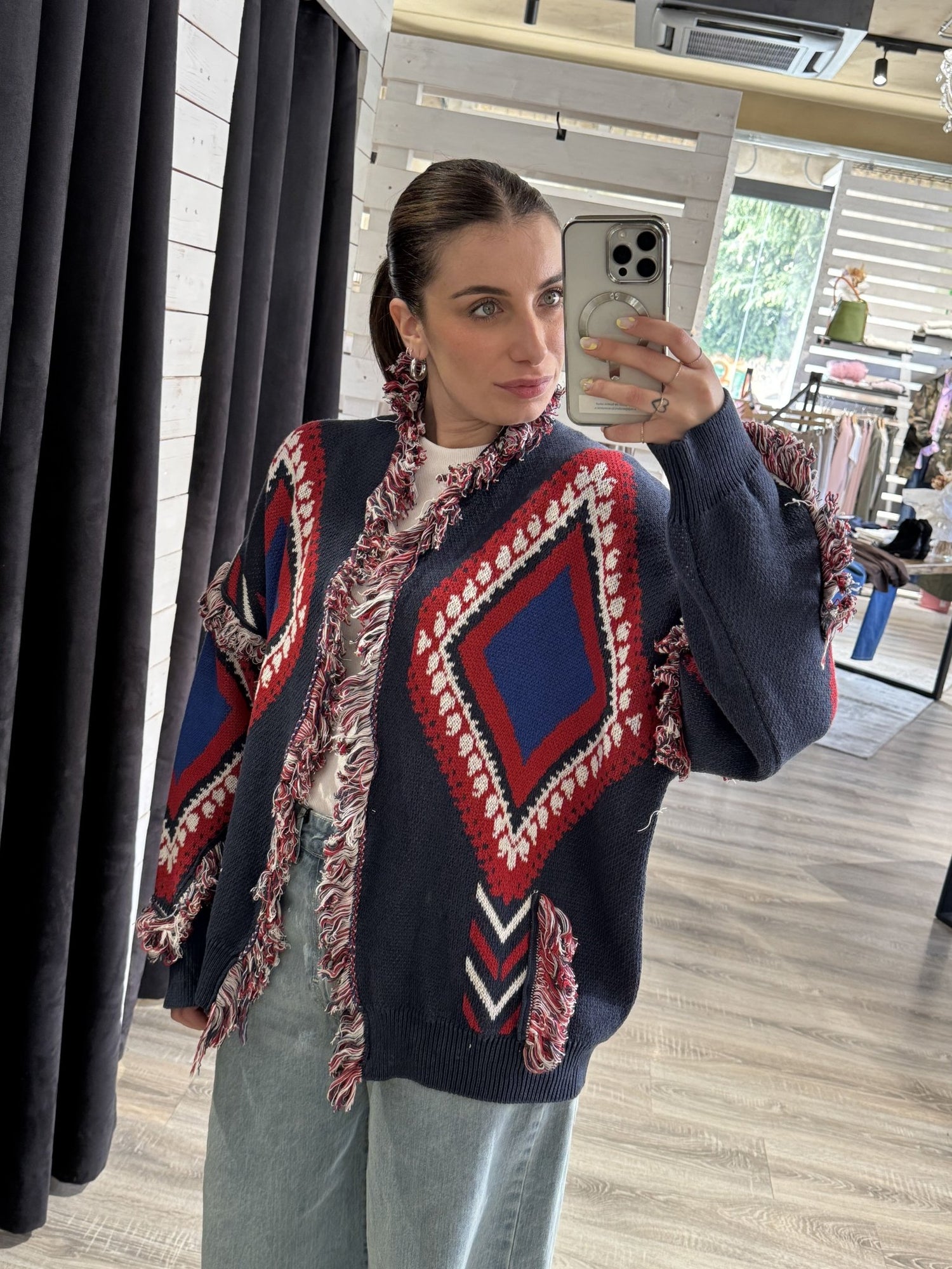 Cardigan stampa etnica Tensione In - GiuGiò | Shop online