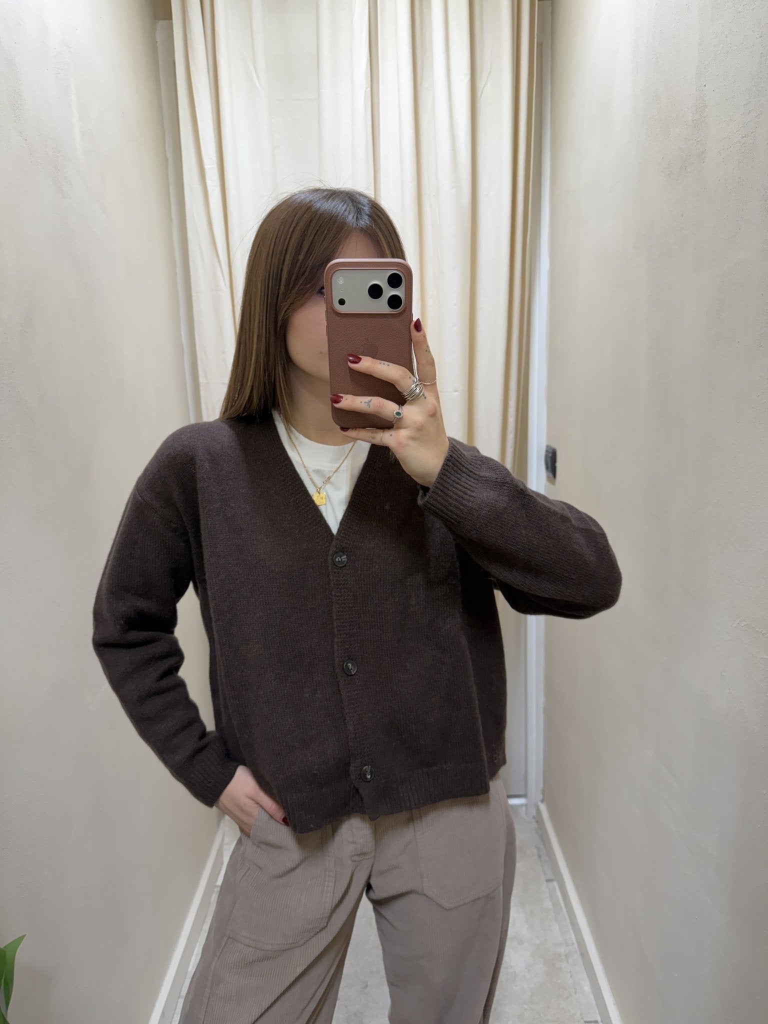 Cardigan tinta unita misto cashmere Tensione In - GiuGiò | Shop online