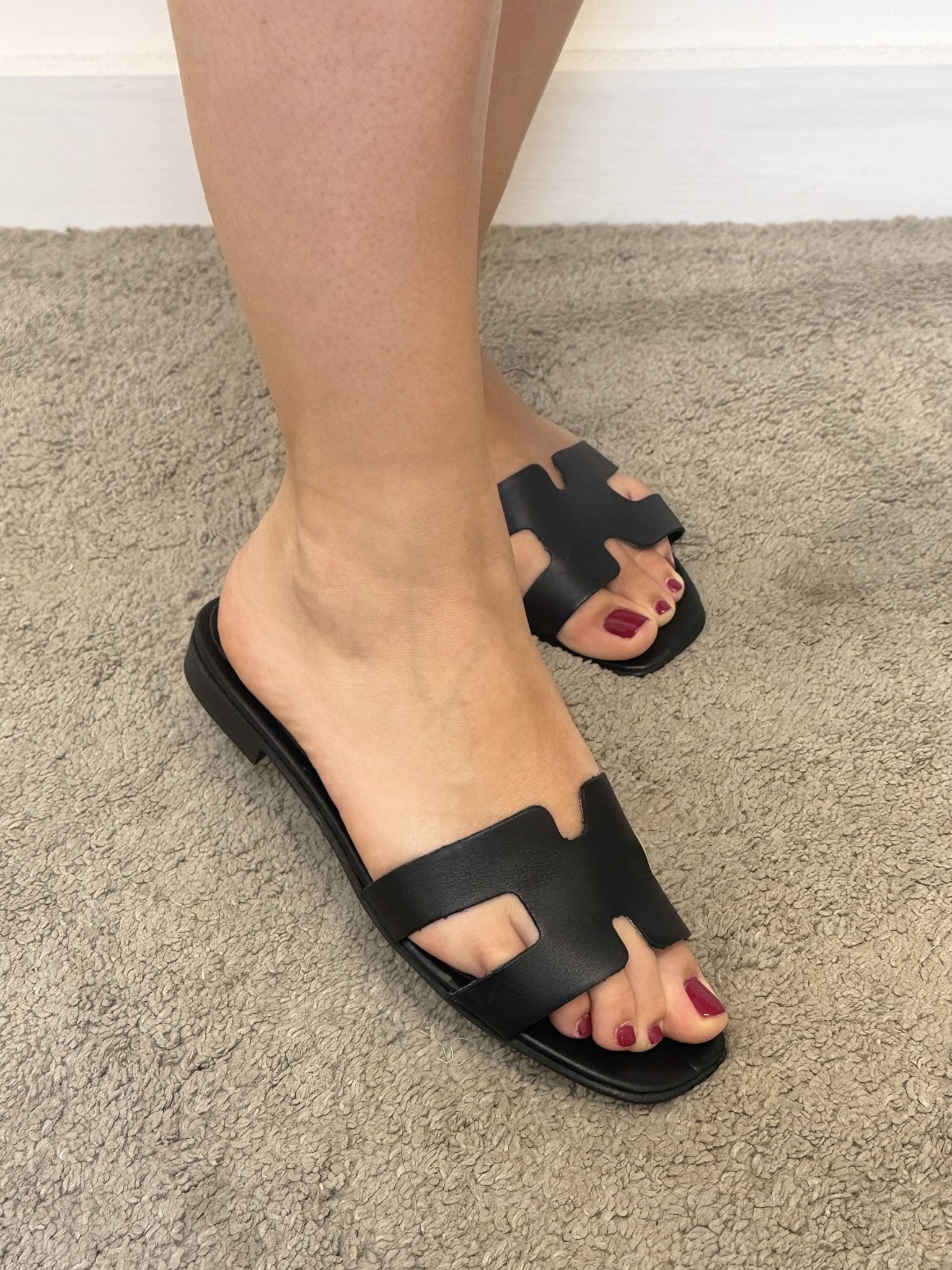 Ciabattina H in pelle Via Mondana - GiuGiò | Shop online